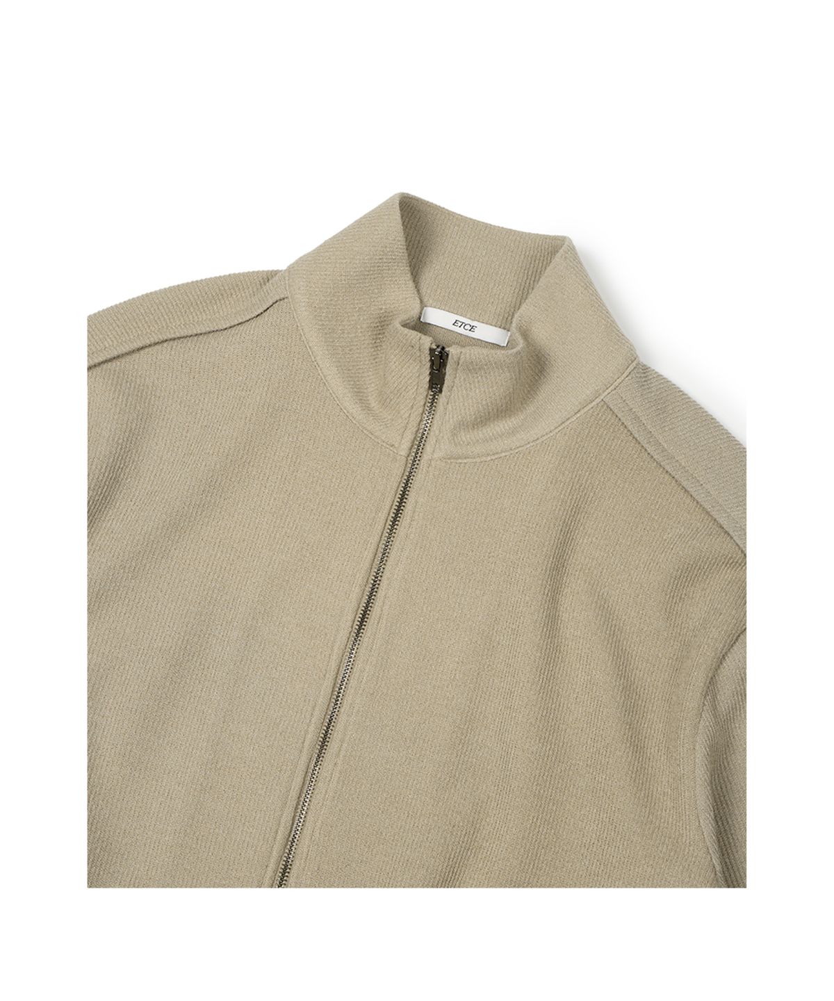 이티씨이(ETCE) (BASE) MONO KNIT ZIP UP (BEIGE)