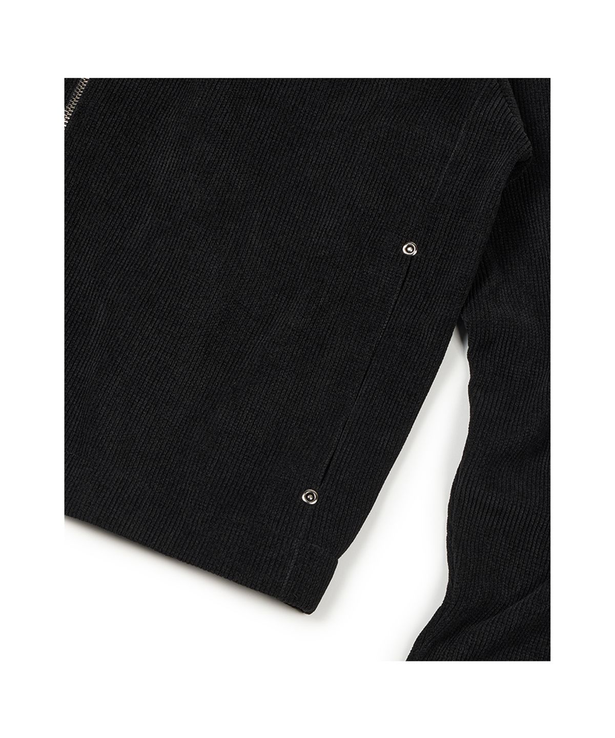 이티씨이(ETCE) (BASE) MONO KNIT ZIP UP (BLACK)