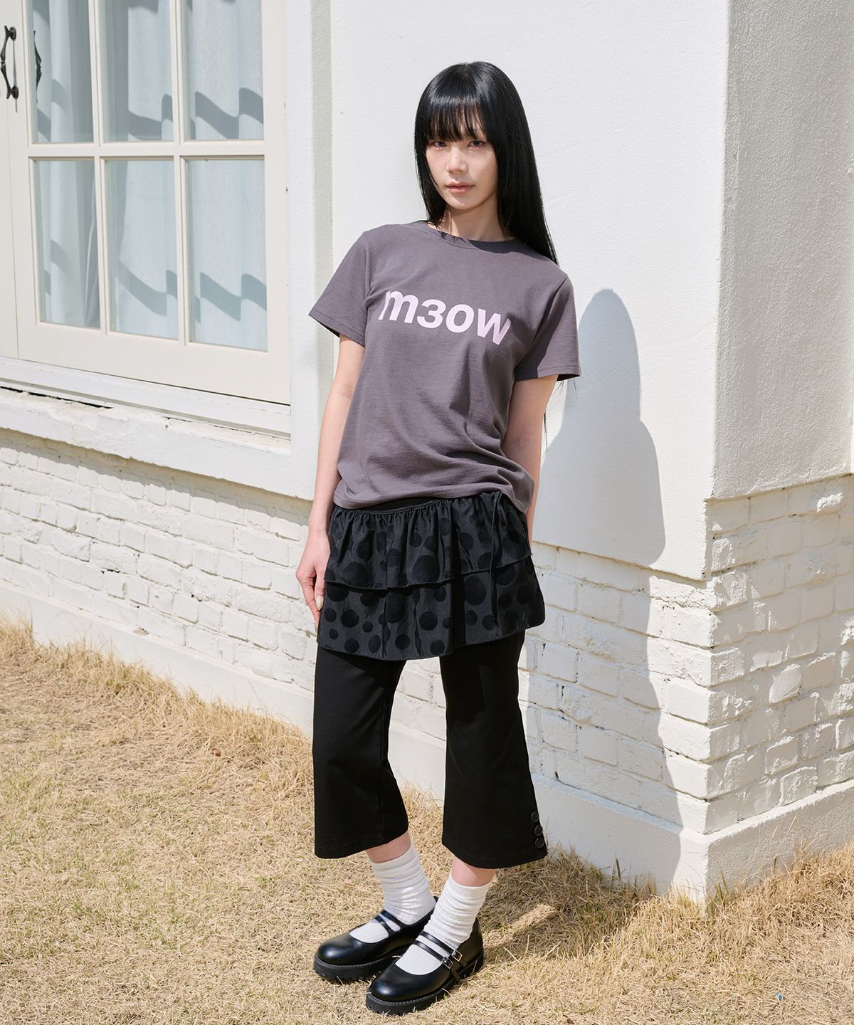 잇자바이브(ITZAVIBE) SNAP POINT CAPRI PANTS - BLACK