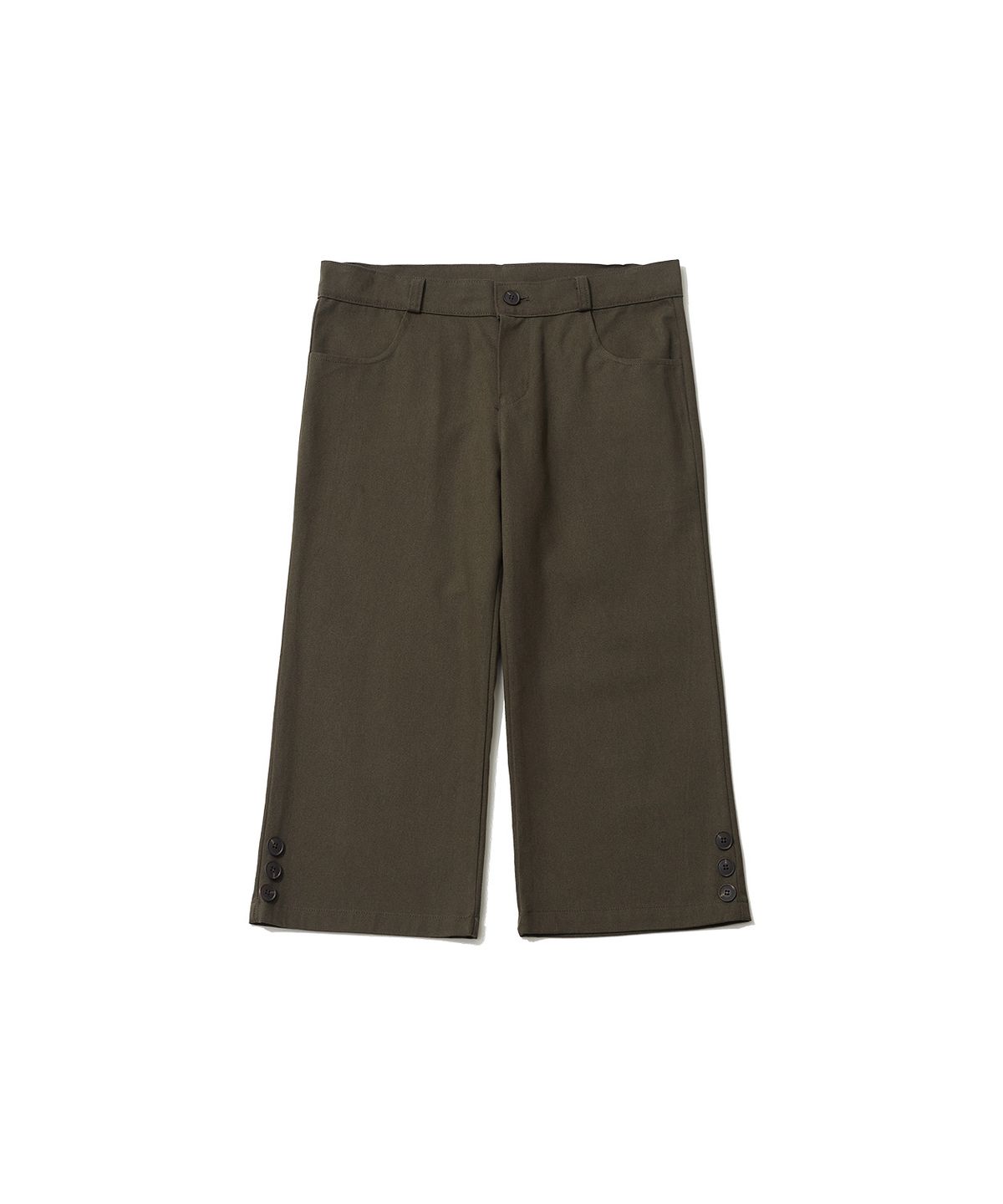 잇자바이브(ITZAVIBE) SNAP POINT CAPRI PANTS - KHAKI