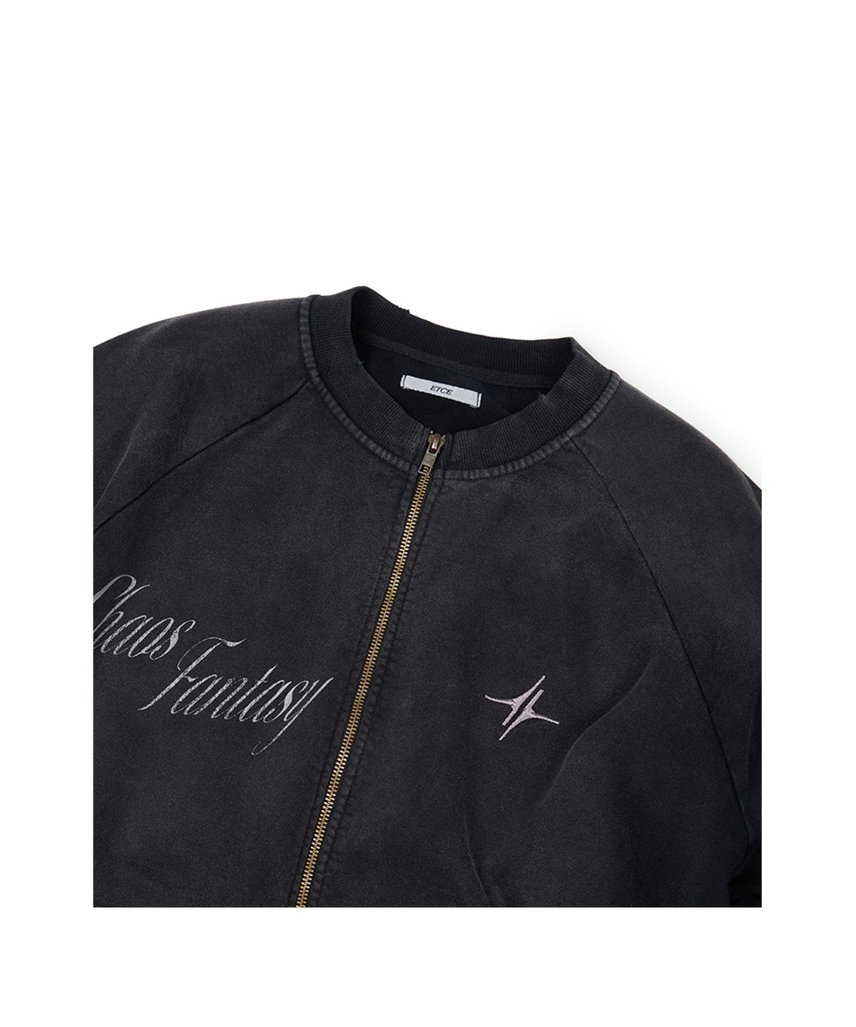 이티씨이(ETCE) SIGNATURE LOGO ZIPPER SWEAT (BLACK)