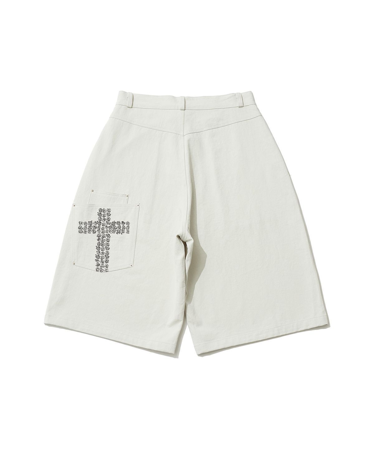 잇자바이브(ITZAVIBE) CROSS POCKET BERMUDA PANTS - LIGHT GRAY