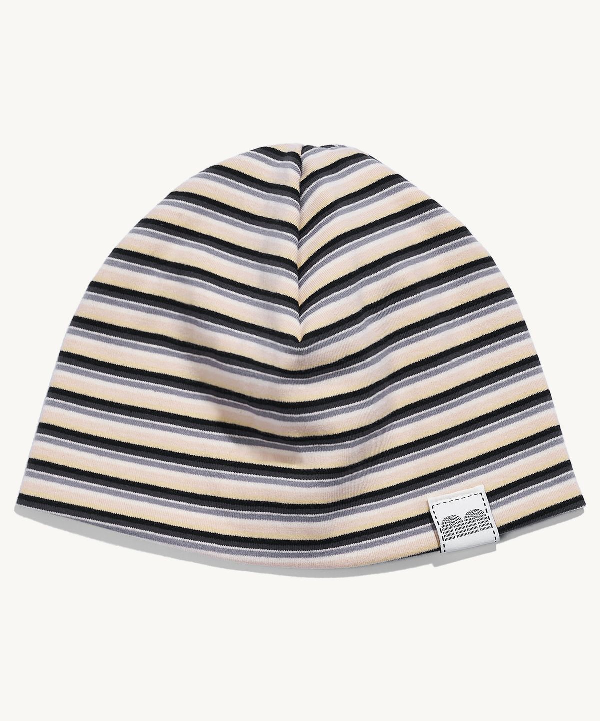 낫뉴(NOT NEW) nn Label Stripe Beanie Black