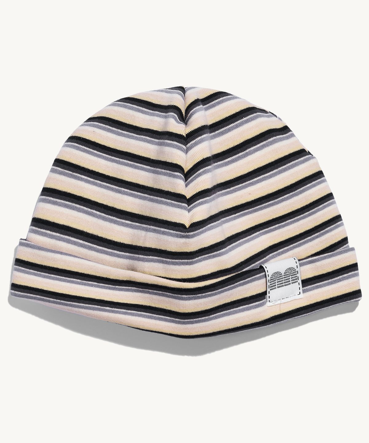 낫뉴(NOT NEW) nn Label Stripe Beanie Black