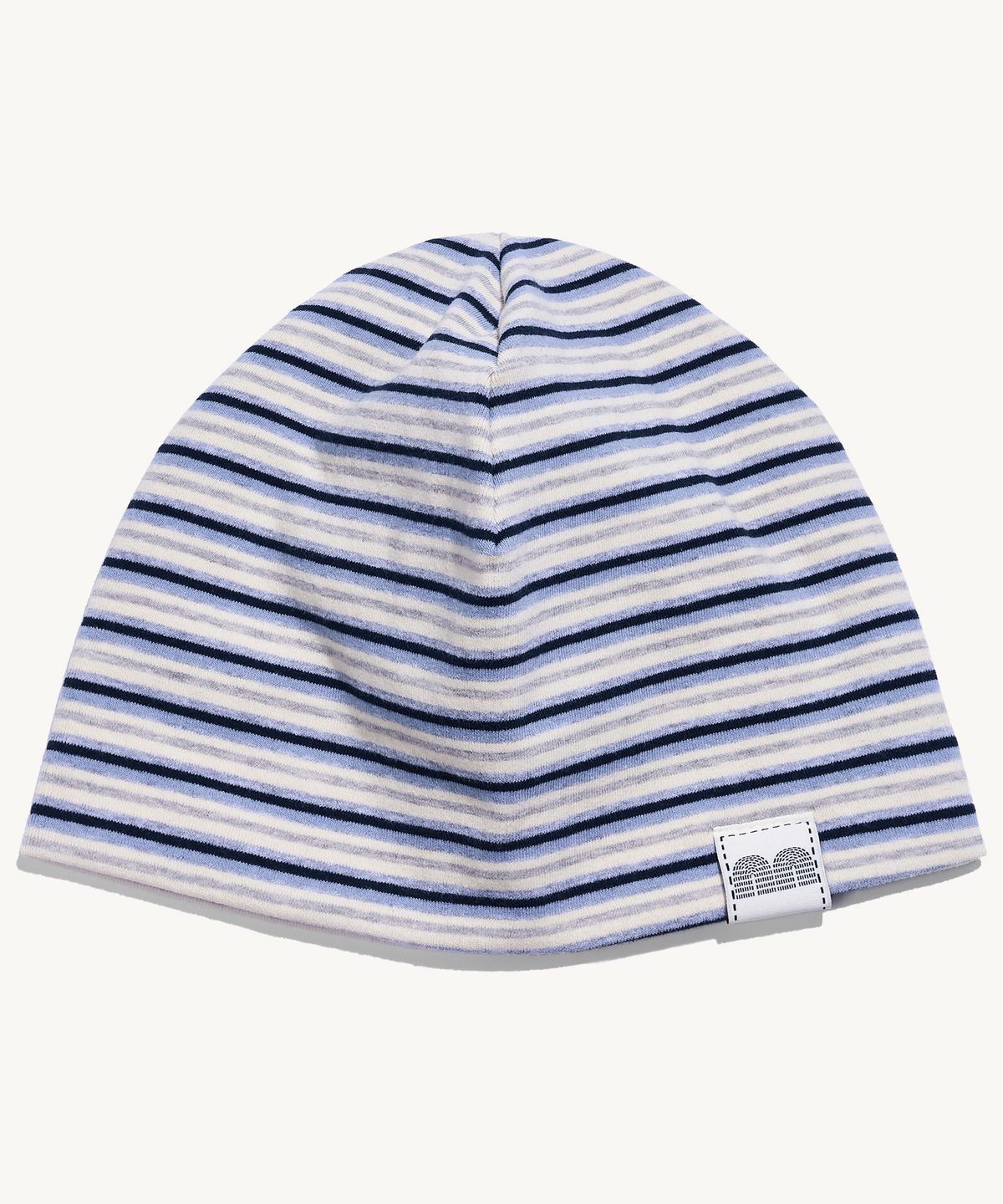 낫뉴(NOT NEW) nn Label Stripe Beanie Navy