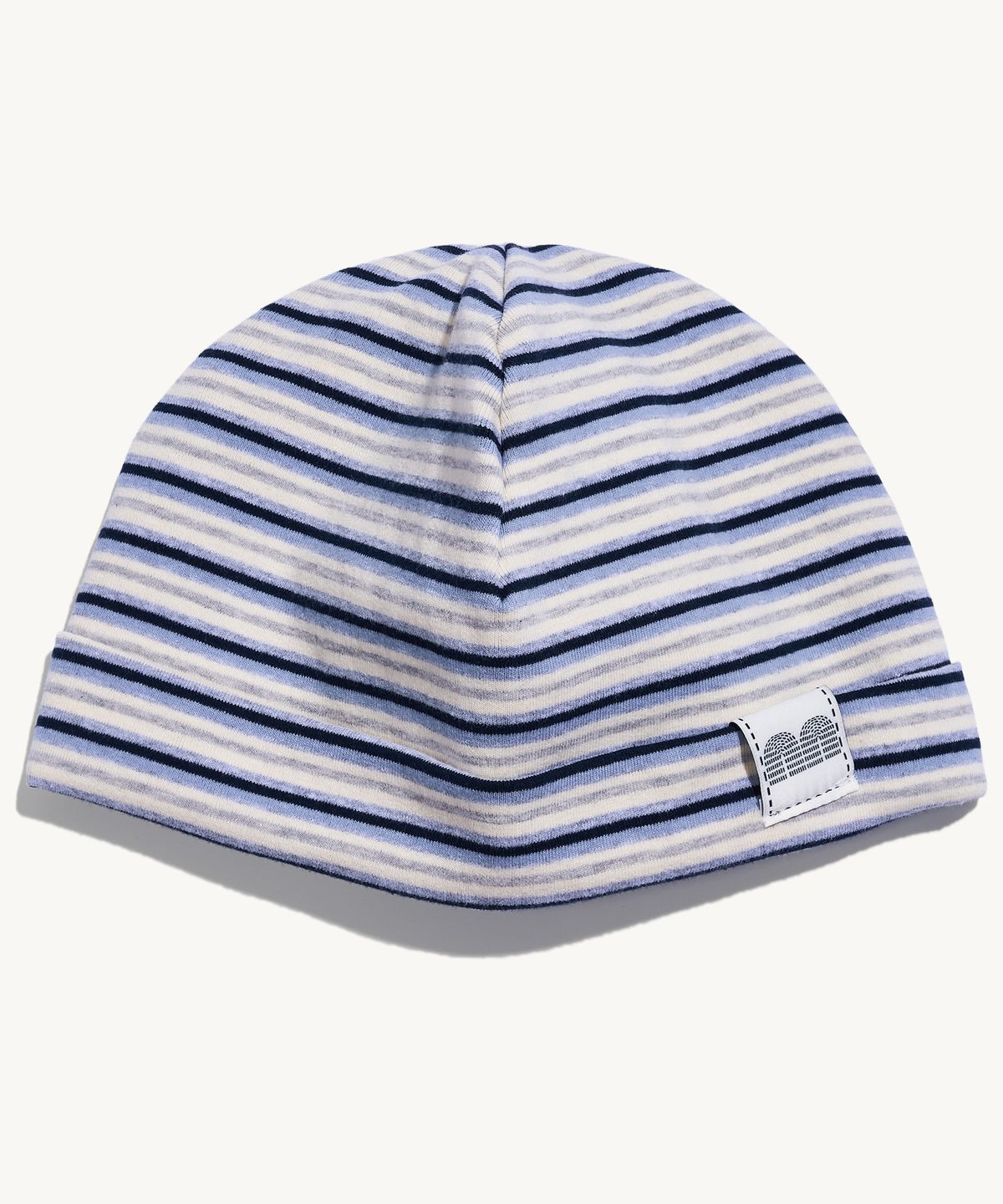 낫뉴(NOT NEW) nn Label Stripe Beanie Navy