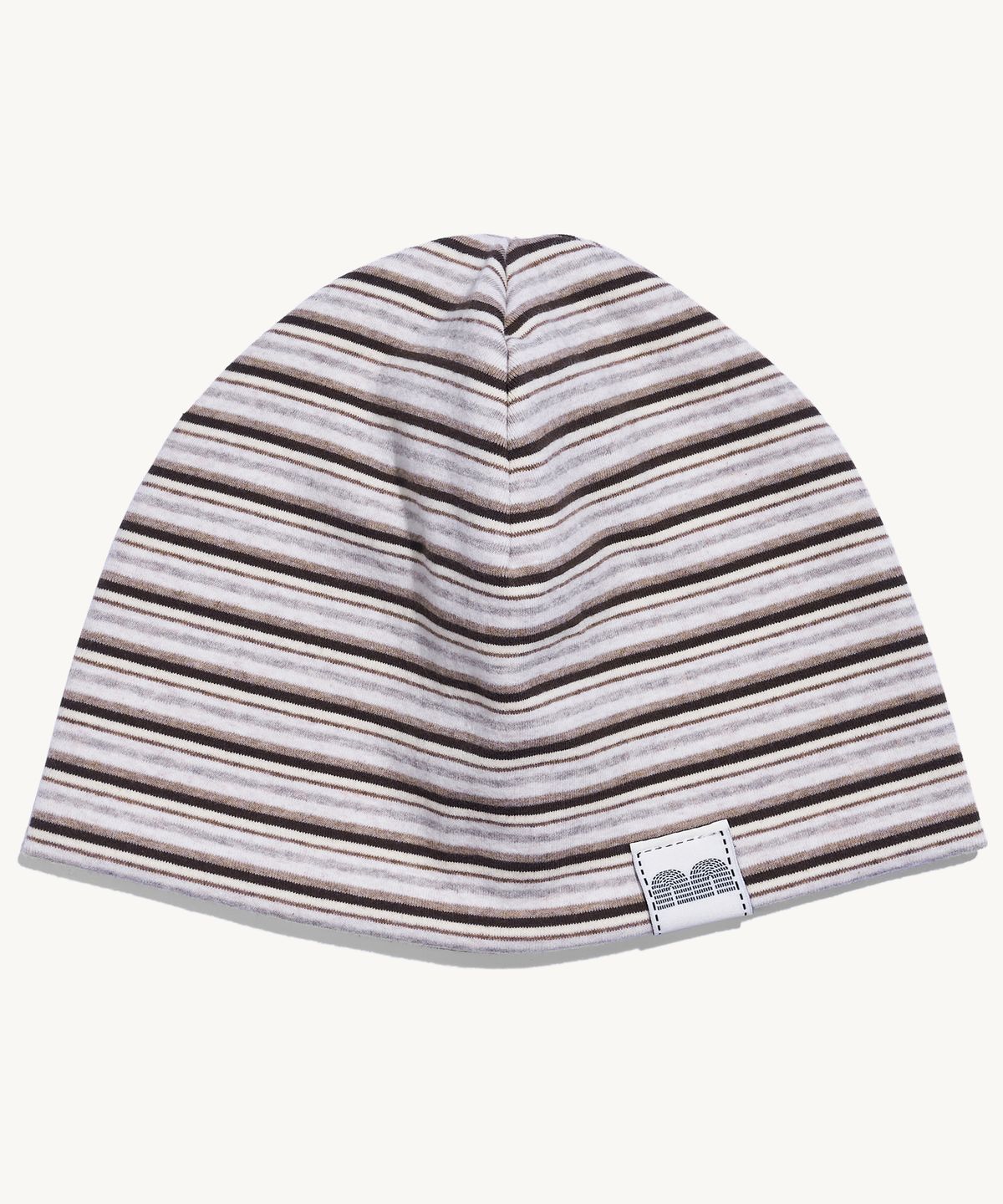 낫뉴(NOT NEW) nn Label Stripe Beanie Brown