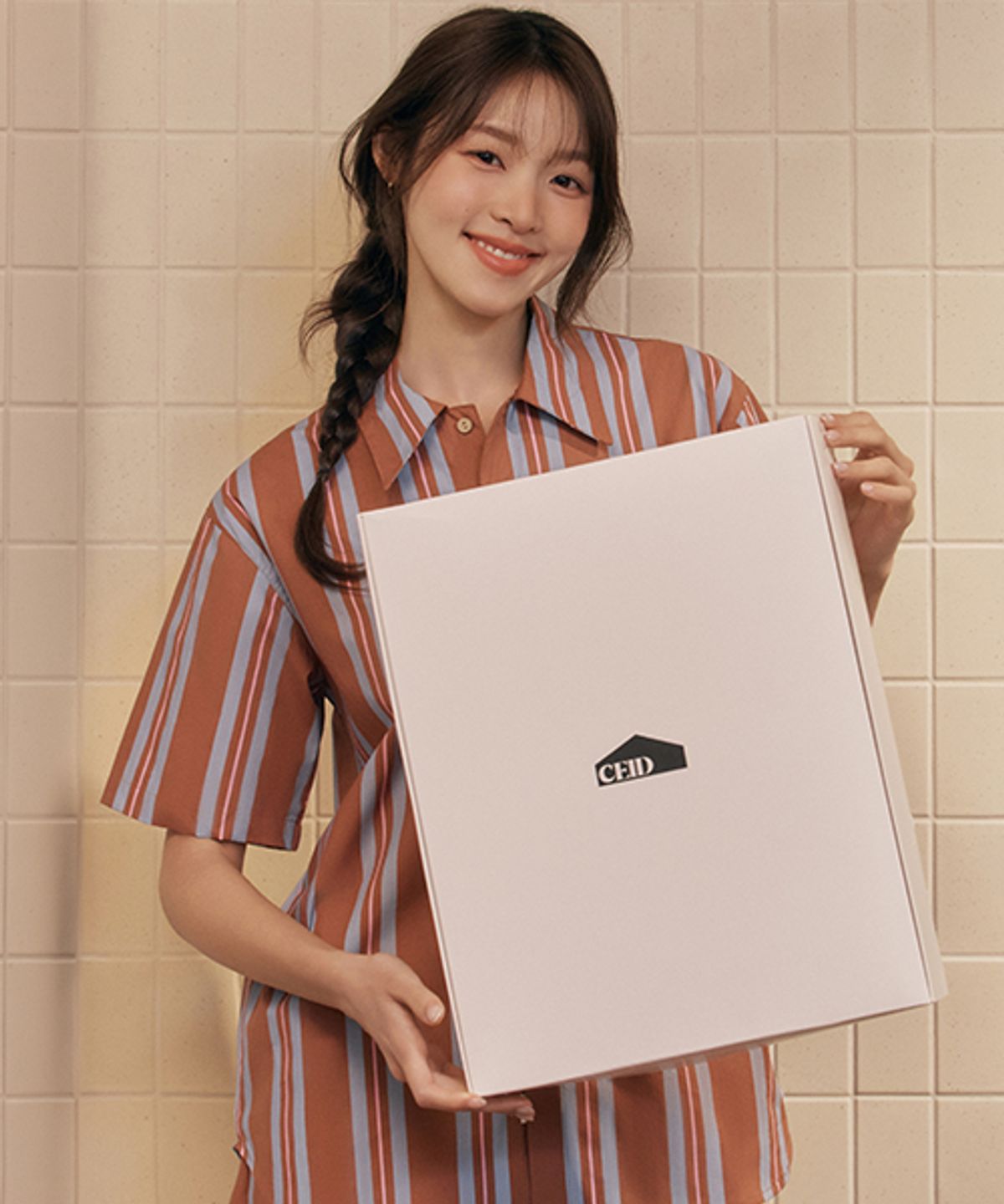 세이드(CEID) [uni] 브룬 클라우드핏 스트라이프 셔츠 파자마 셋업