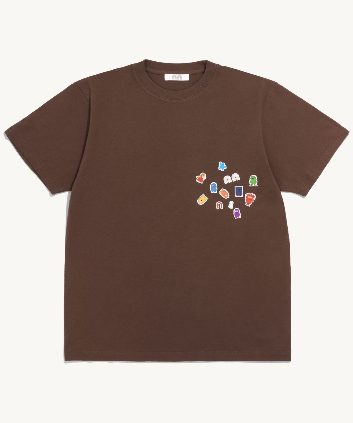 낫뉴(NOT NEW) Sticker T-Shirt Brown