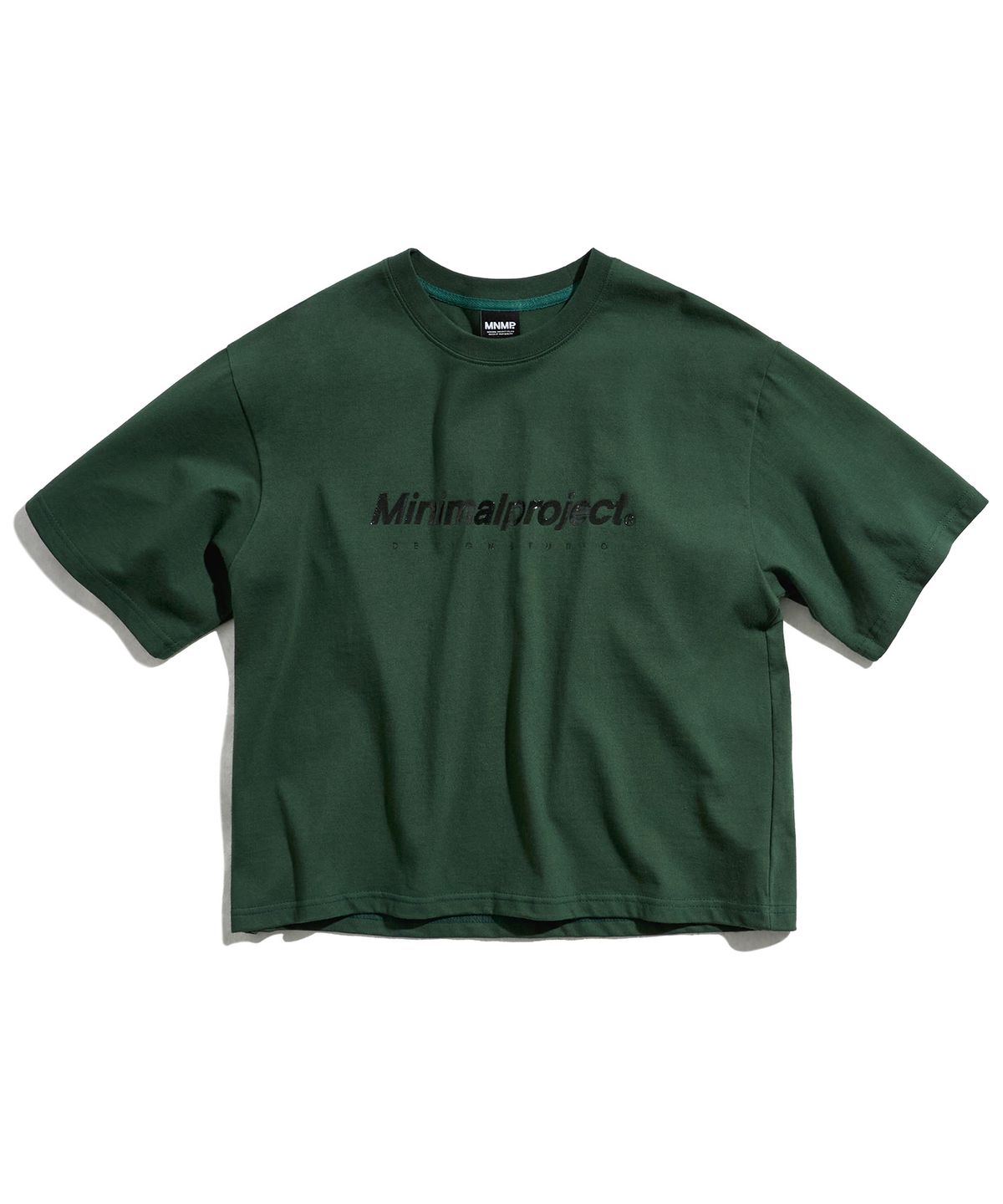 미니멀프로젝트(MINIMALPROJECT) 시그니처 실리콘 로고 크롭 반팔티셔츠 MST160C [GREEN]
