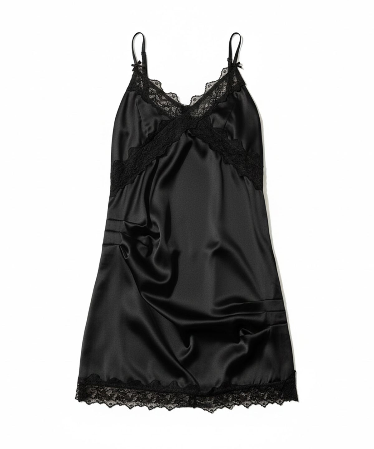 페이키(FAKIII) Fakiii Ribbon Pintuck Slip Dress_Black