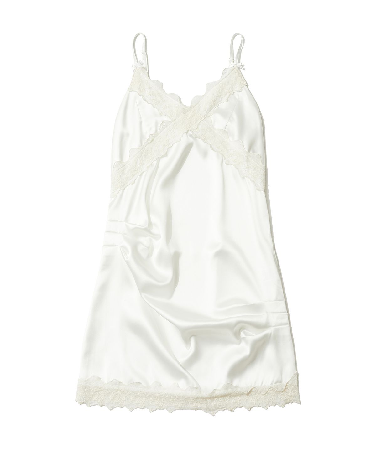 페이키(FAKIII) Fakiii Ribbon Pintuck Slip Dress_Ivory