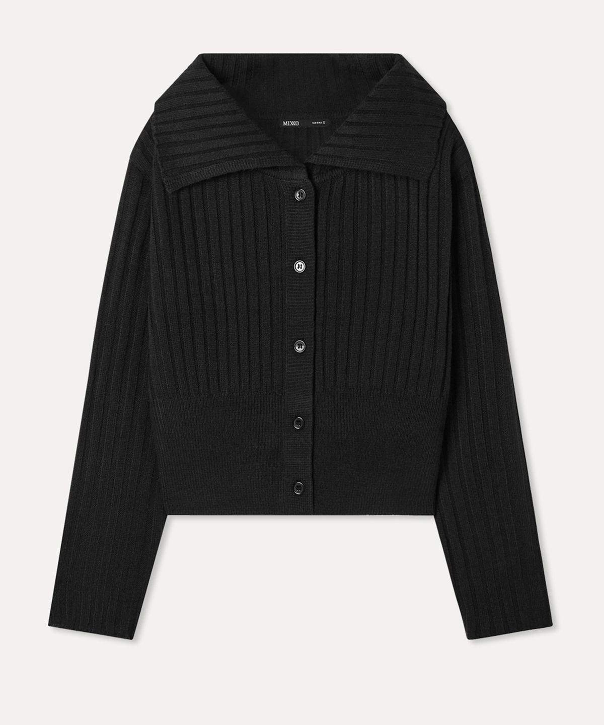 미쏘(MIXXO) 카라 세미크롭 가디건_MIWCKG411T