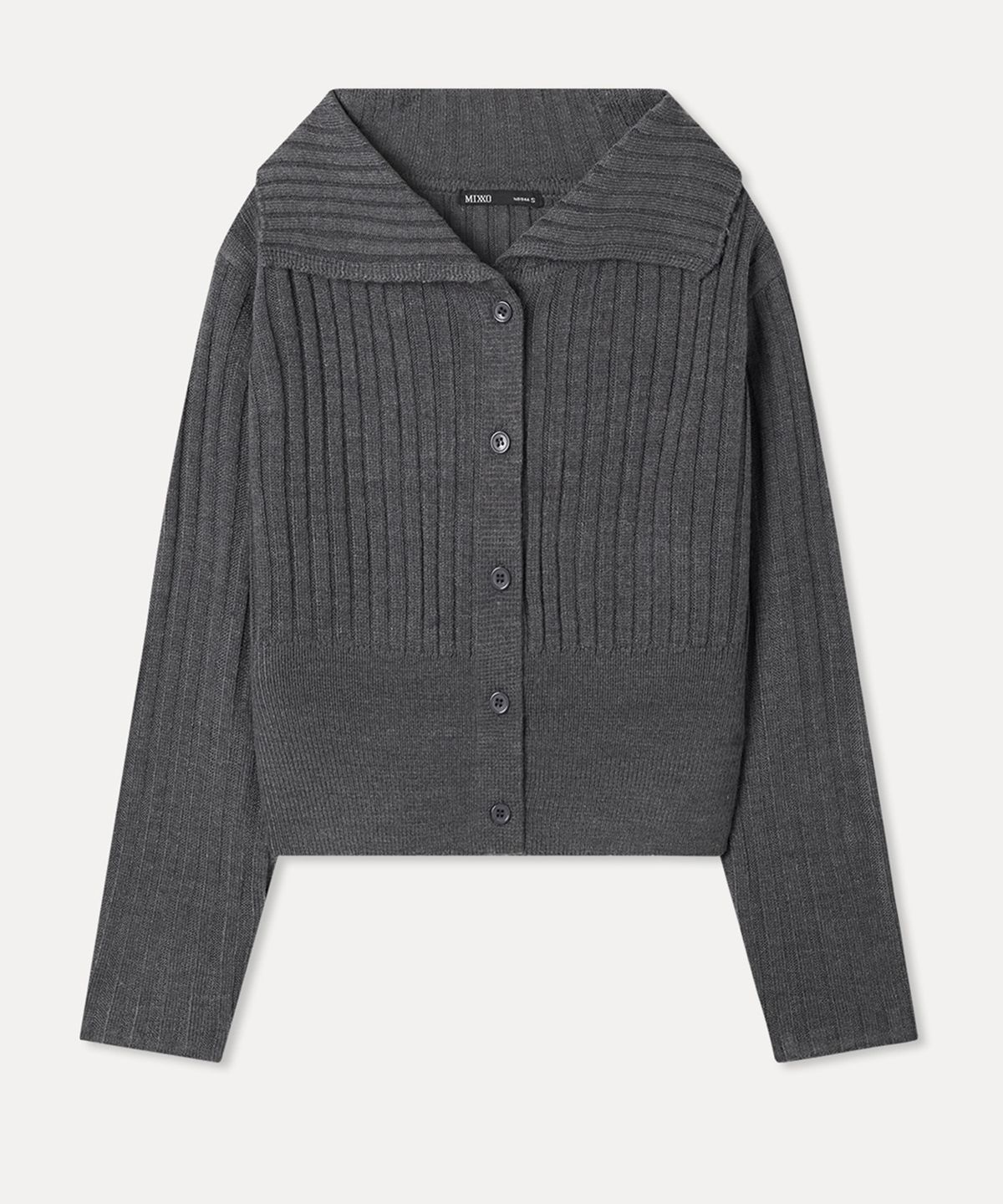 미쏘(MIXXO) 카라 세미크롭 가디건_MIWCKG411T