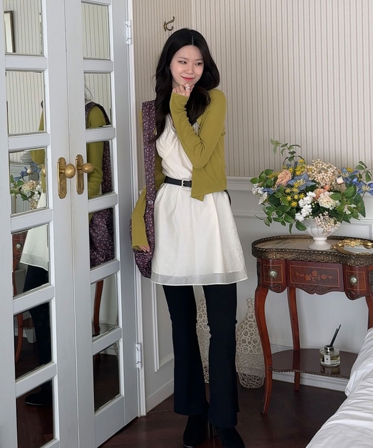 미쏘(MIXXO) V-neck Layered Dress