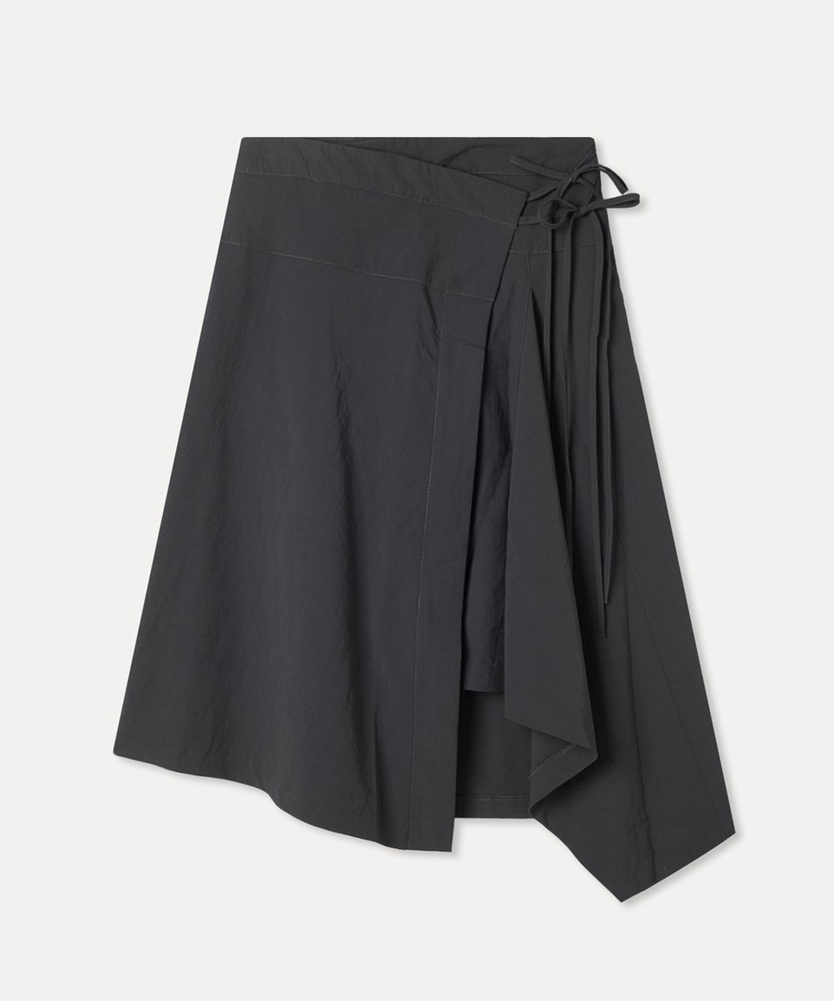 미쏘(MIXXO) 나일론 랩미디 스커트_MIWWHG402B
