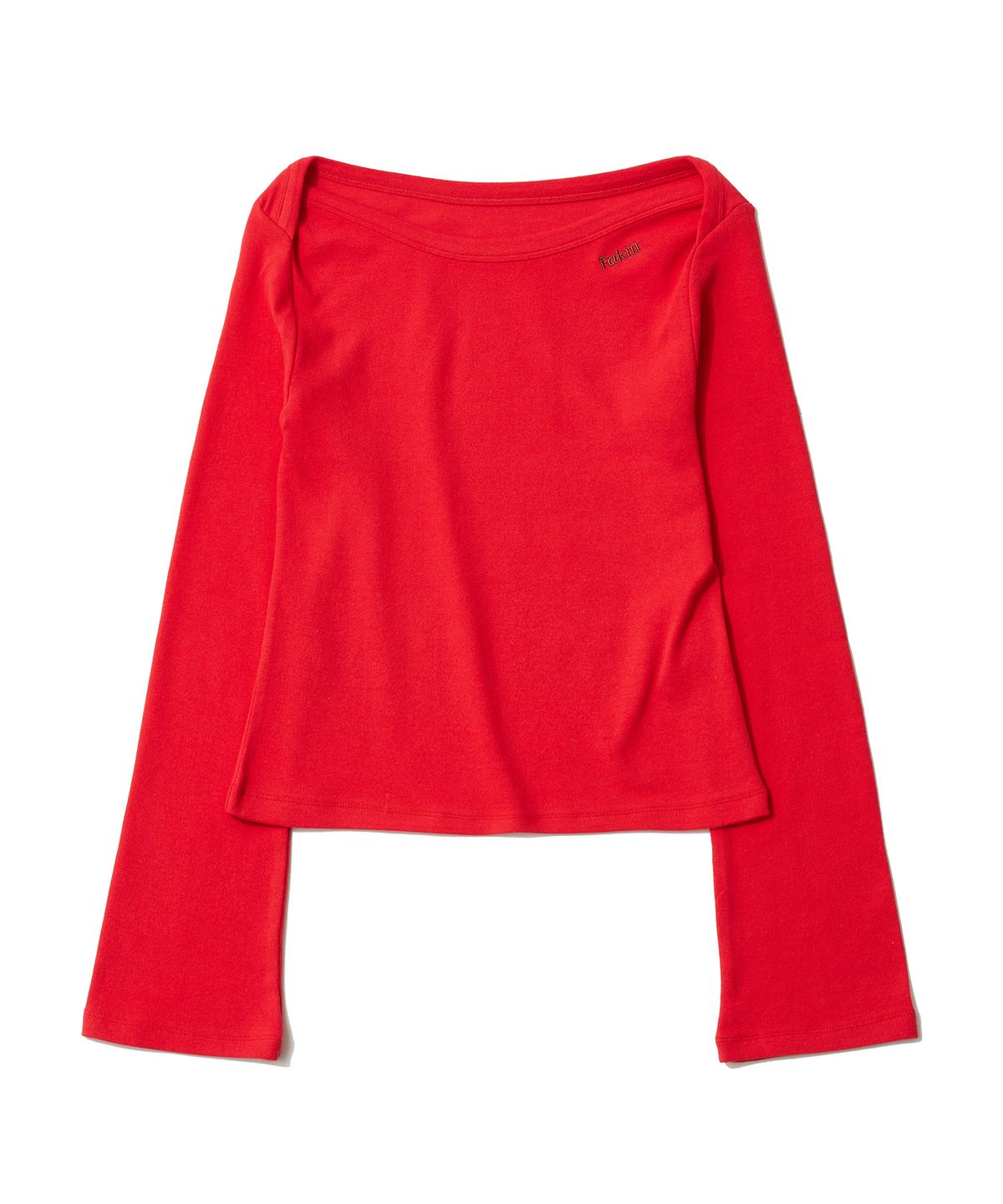 페이키(FAKIII) Two-Way Boat Neck Long Sleeve_Red
