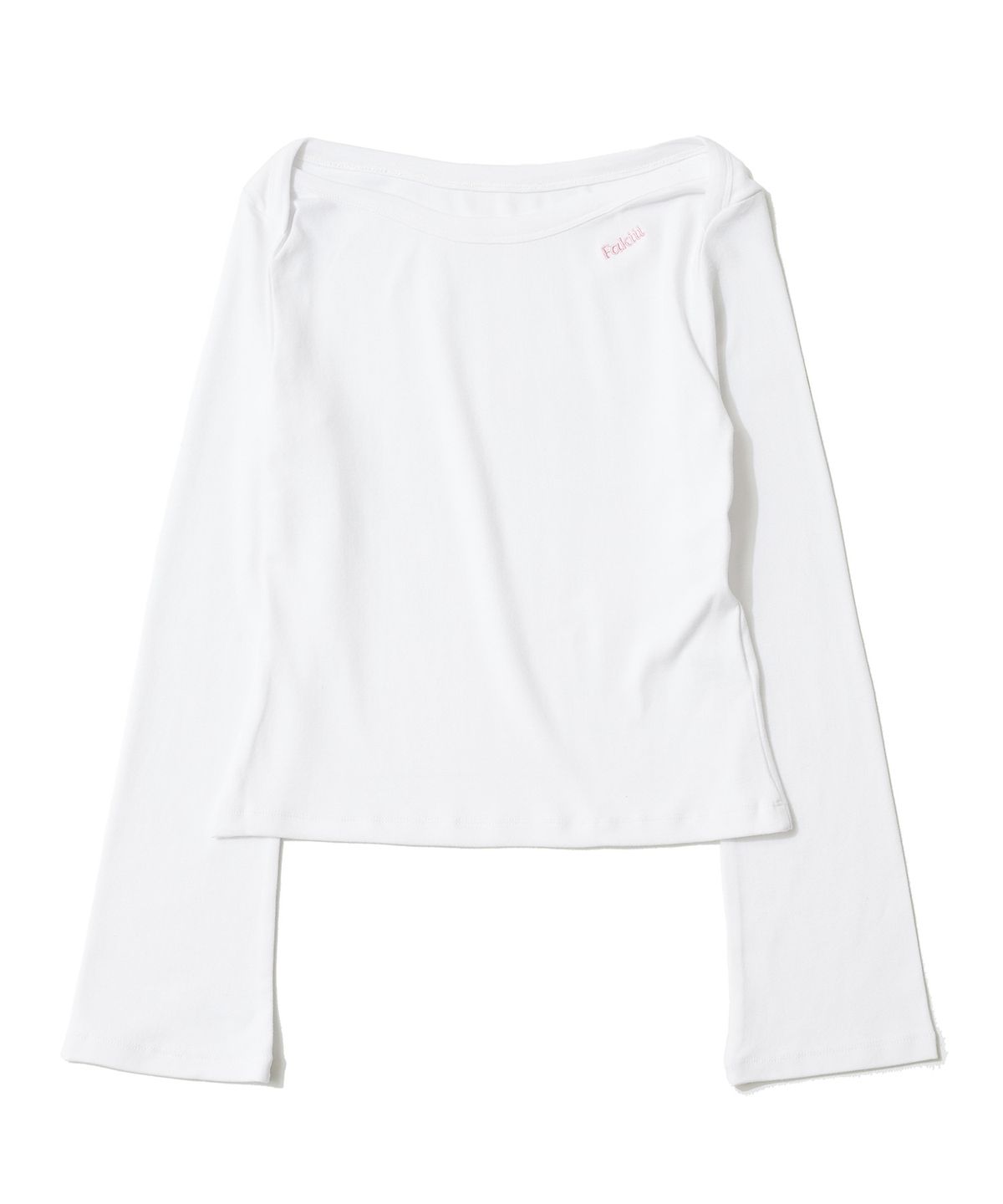 페이키(FAKIII) Two-Way Boat Neck Long Sleeve_White