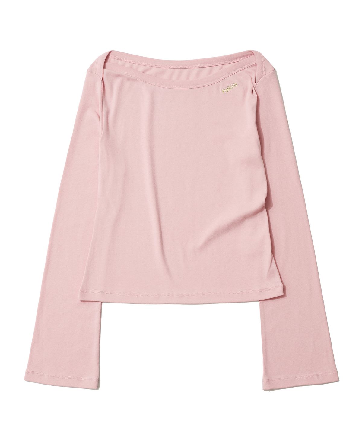 페이키(FAKIII) Two-Way Boat Neck Long Sleeve_Pink
