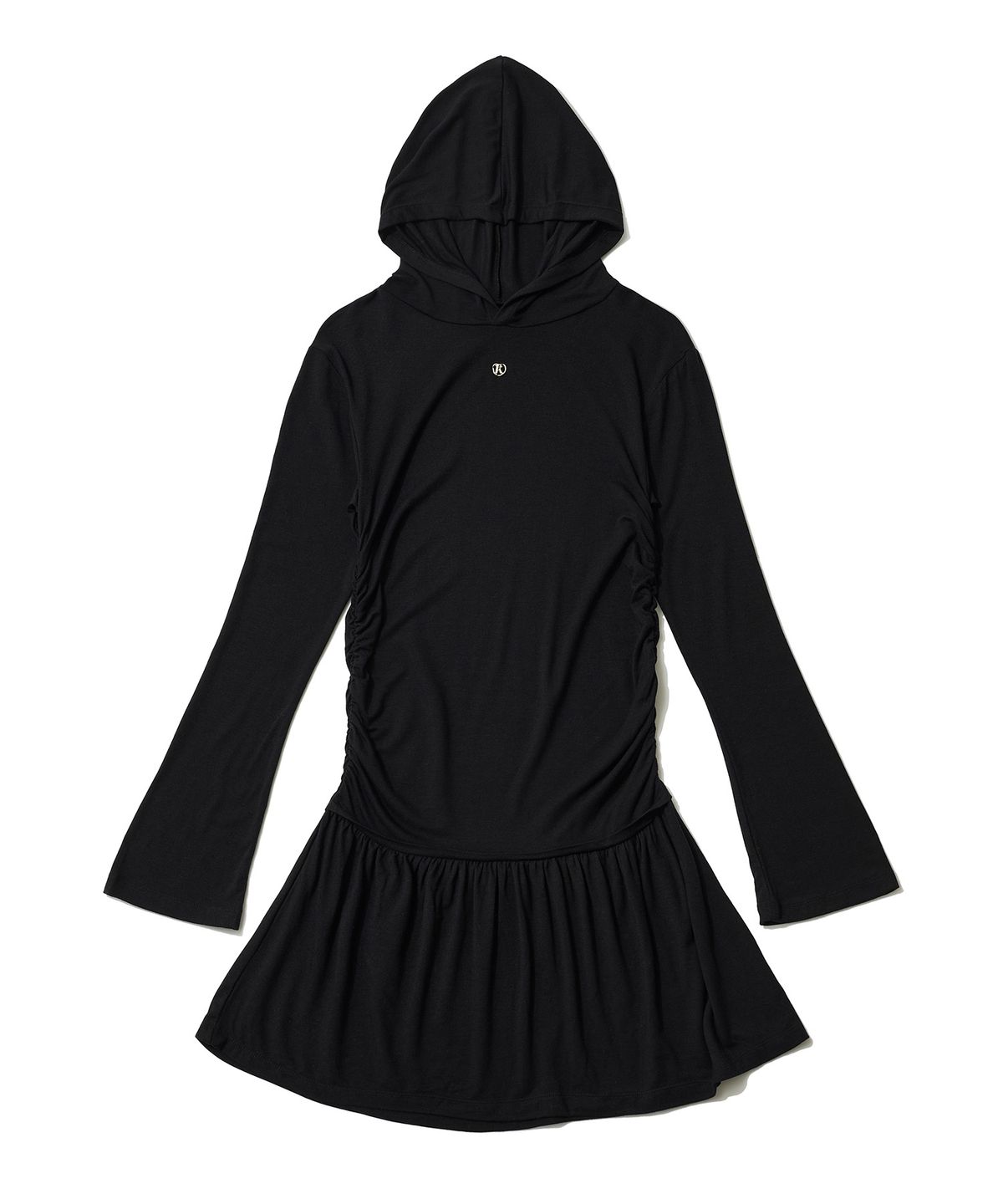 페이키(FAKIII) Hooded Princess Line Drop Dress_Black