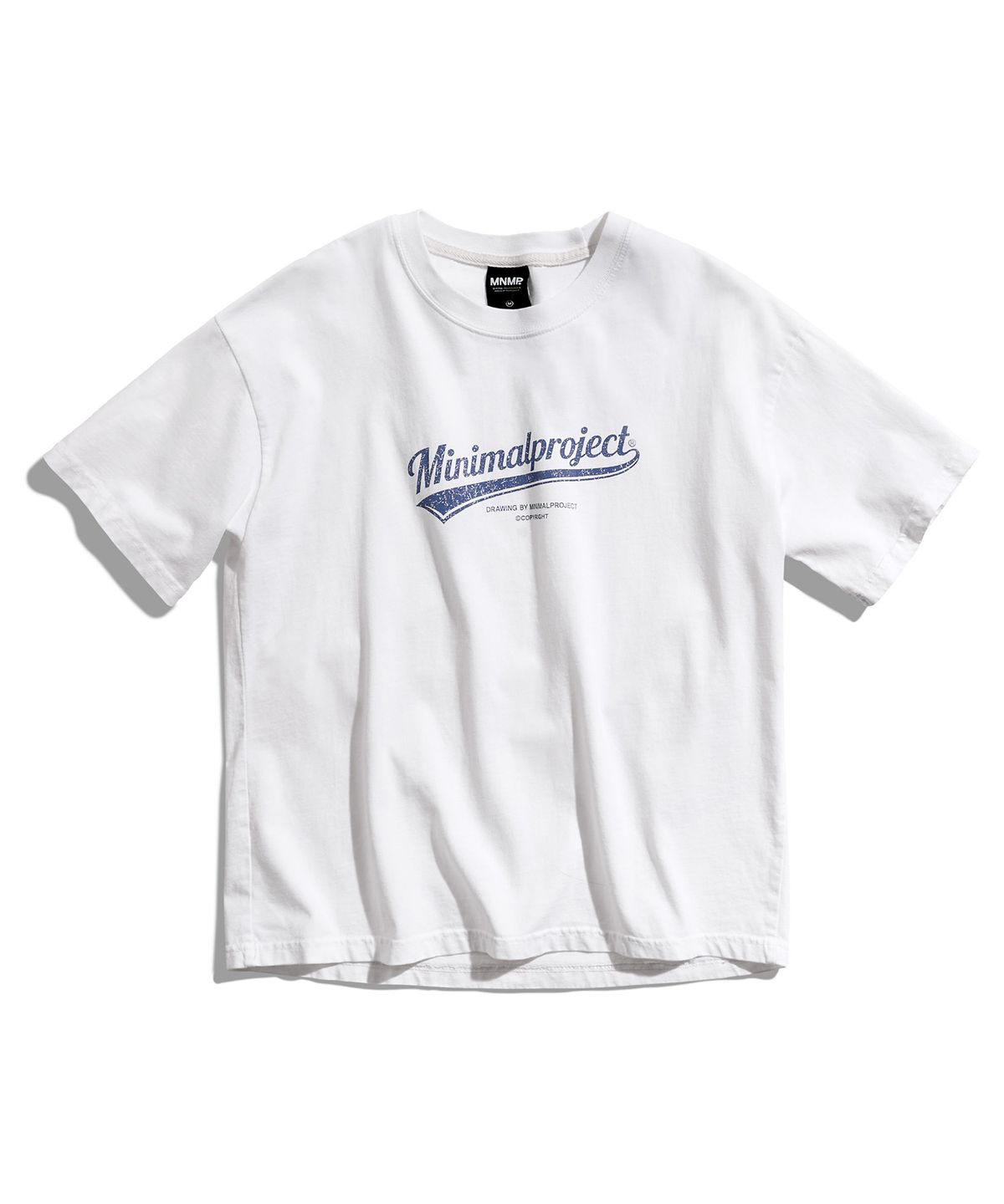 미니멀프로젝트(MINIMALPROJECT) 워시드 드로잉 피그먼트 크롭 반팔 티셔츠 MST188C [WHITE]