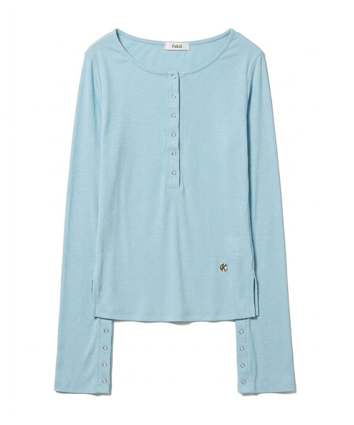 페이키(FAKIII) Button Bell Line Knit_Baby Blue
