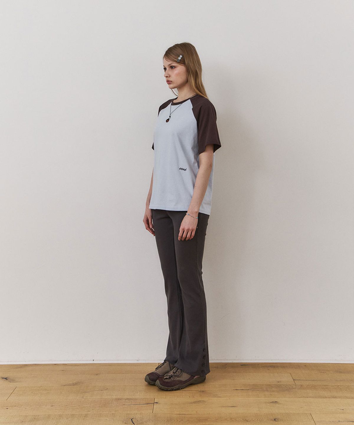 우네(OONE) Soft Cotton Raglan T-Shirt_Sky Blue