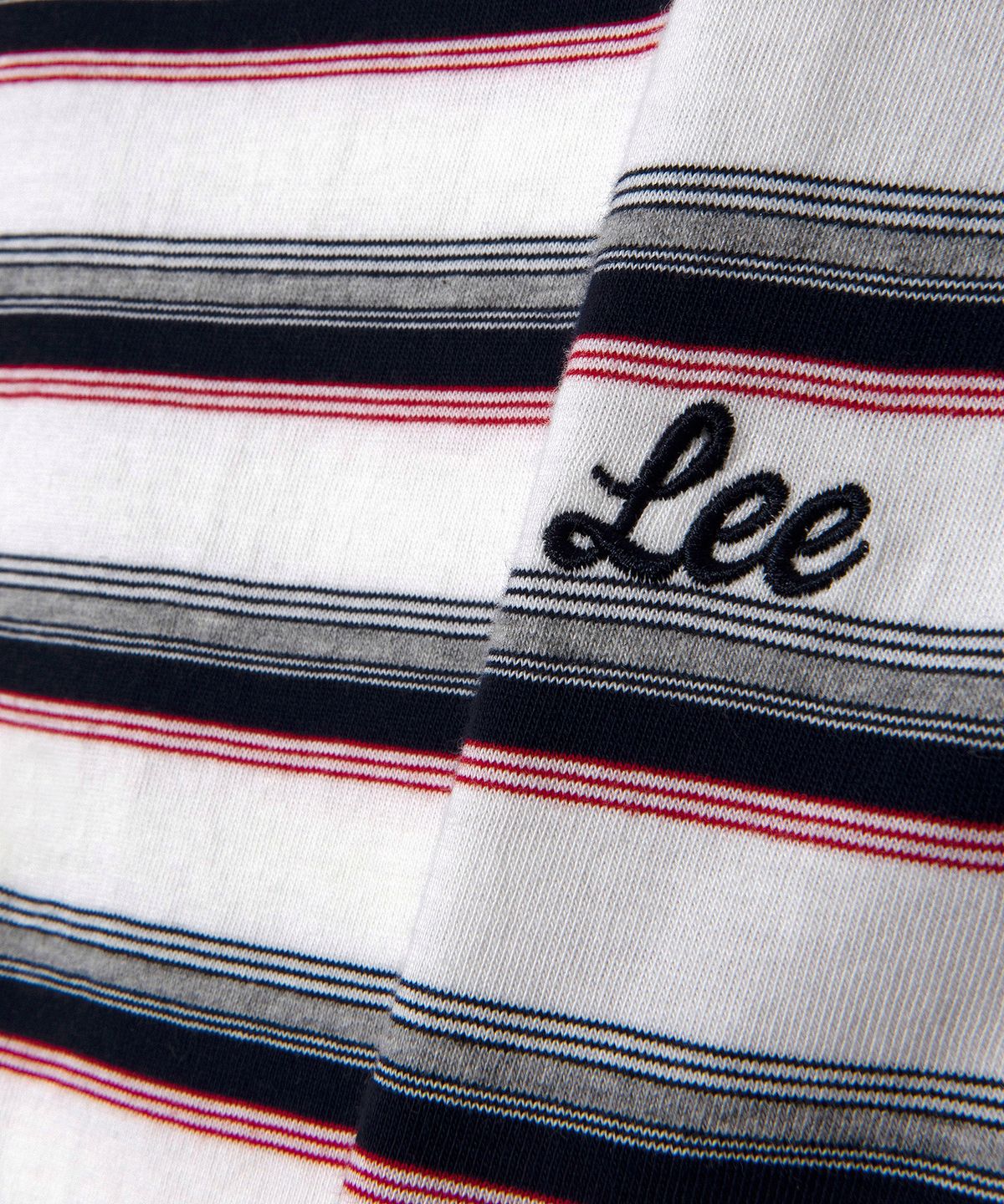 리(LEE) 우먼 멀티 스트라이프 티셔츠 네이비