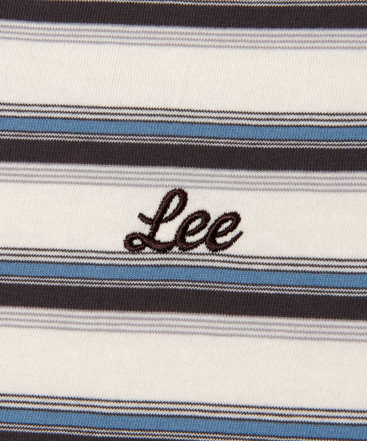 리(LEE) 우먼 멀티 스트라이프 티셔츠 브라운