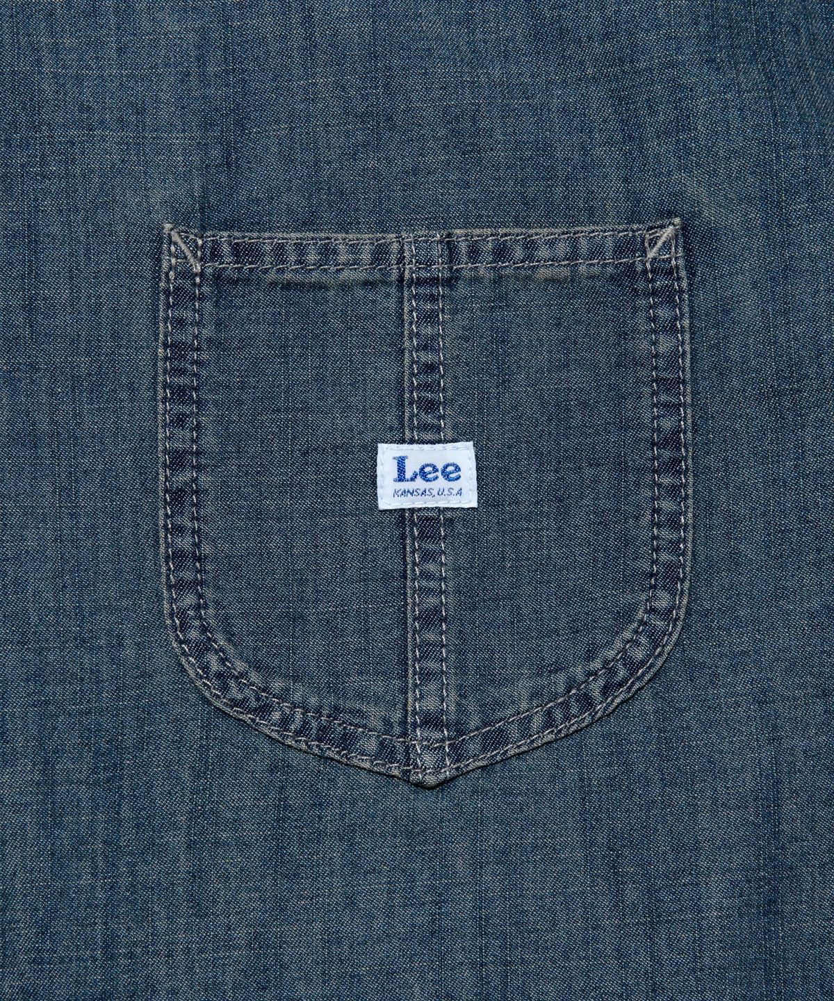 리(LEE) 로코 포켓 데님 반팔 셔츠 인디고 미듐