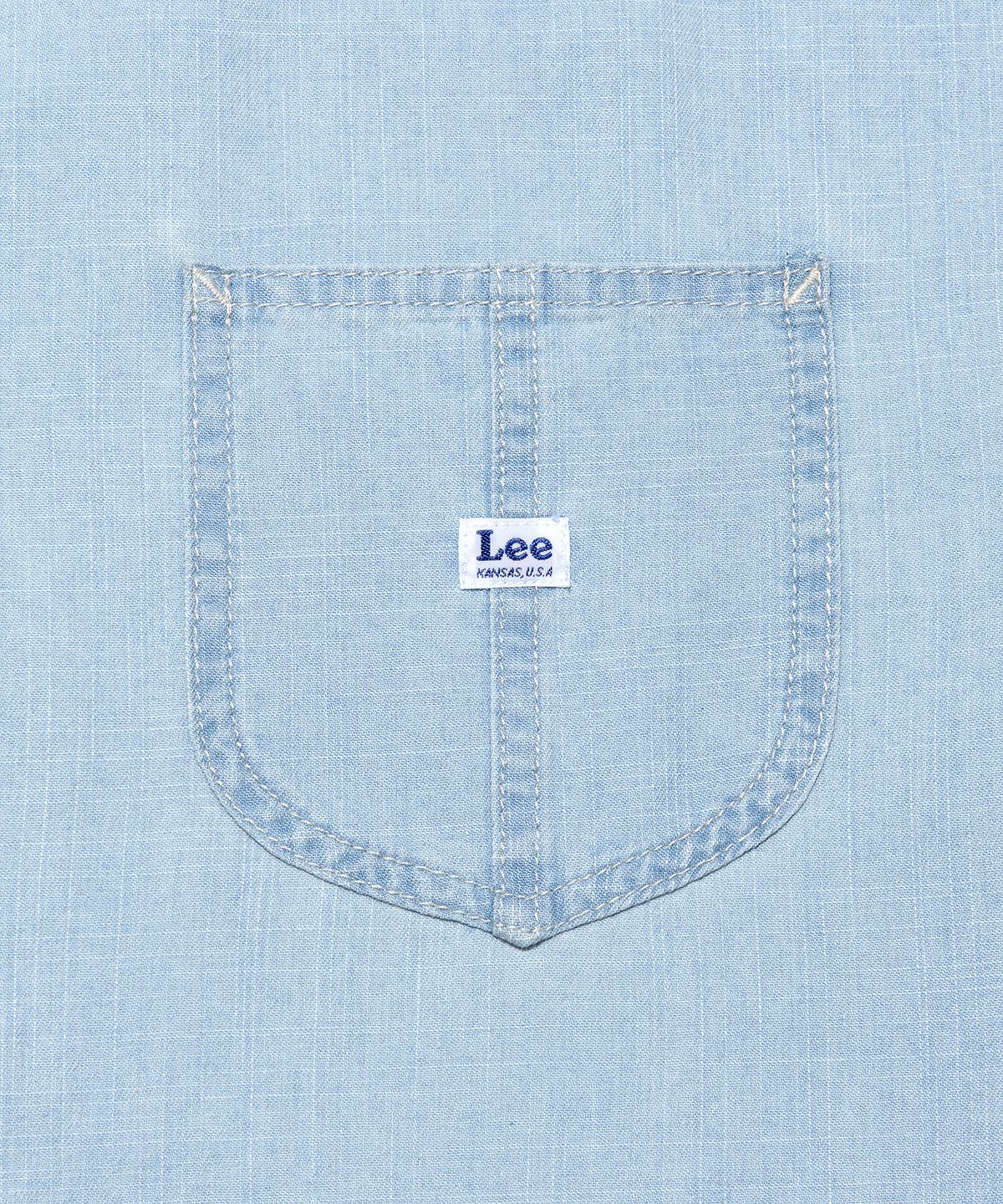리(LEE) 로코 포켓 데님 반팔 셔츠 인디고 라이트