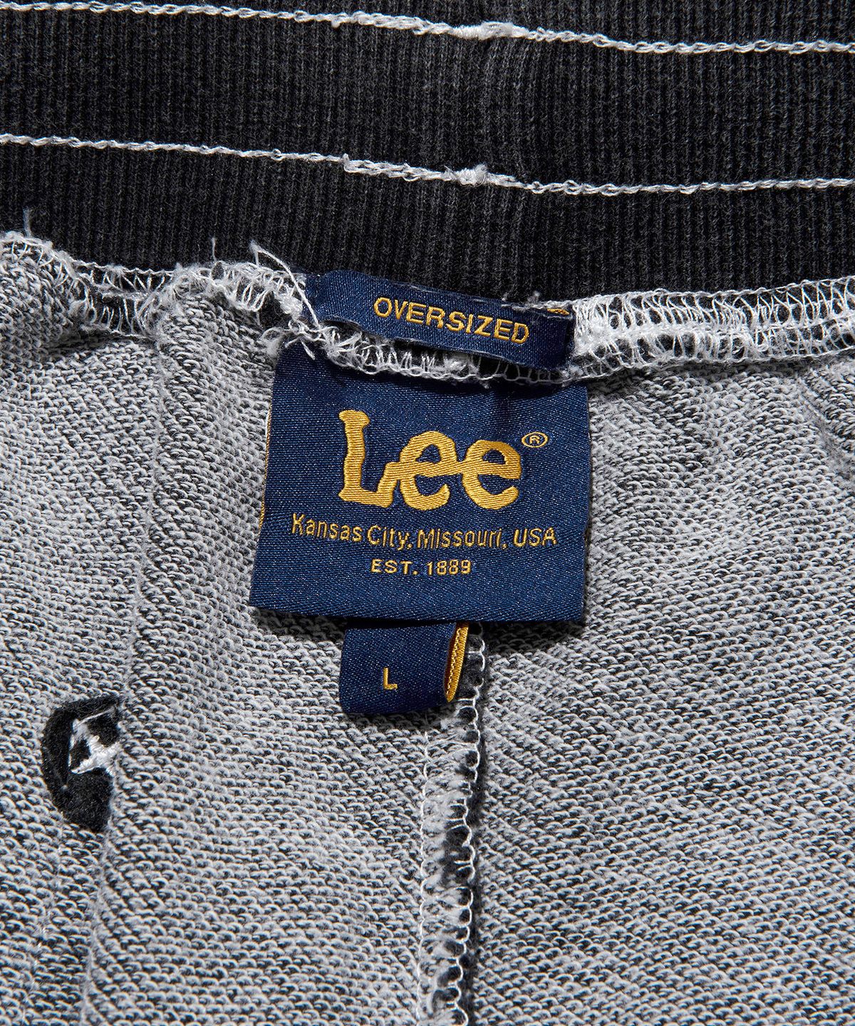 리(LEE) 데님 스웻 쇼츠 블랙