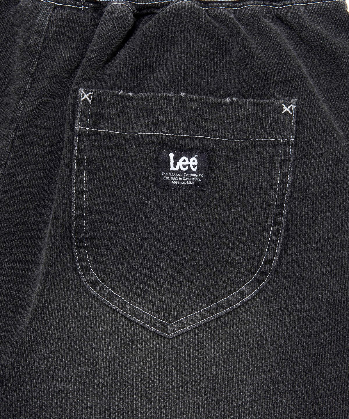 리(LEE) 데님 스웻 쇼츠 블랙
