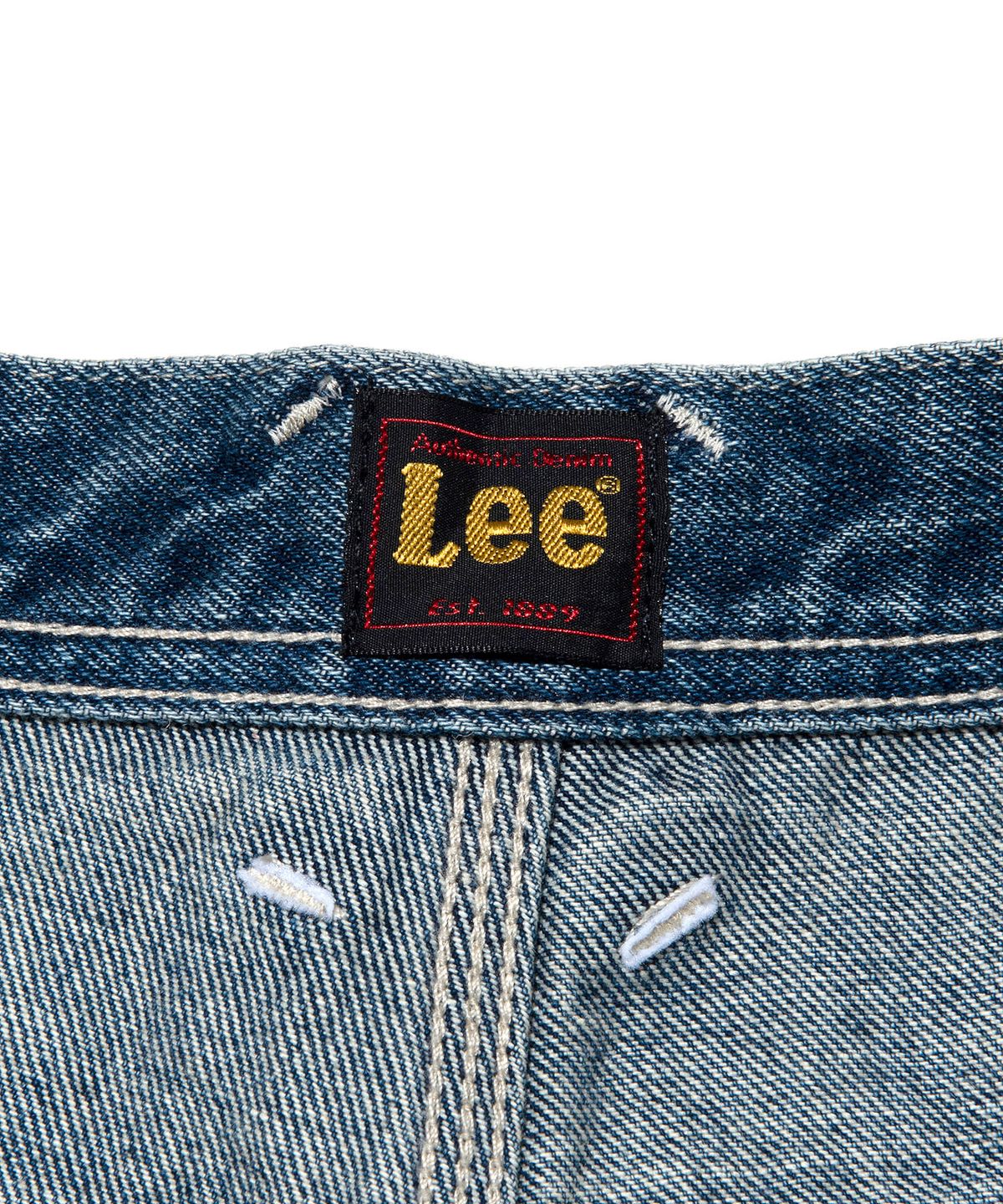 리(LEE) 와이드 데님 쇼츠 인디고 미듐