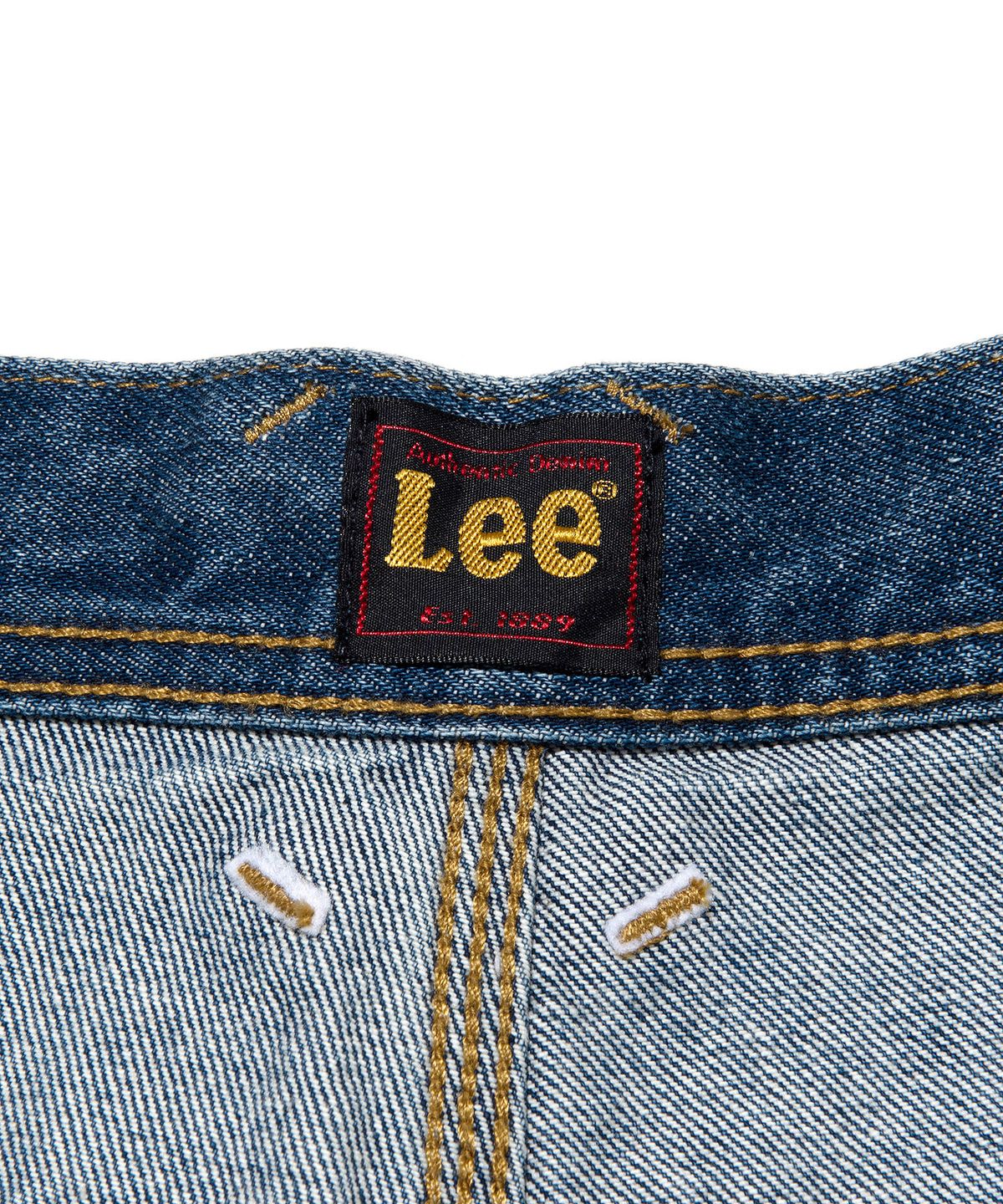 리(LEE) 와이드 데님 쇼츠 인디고 다크