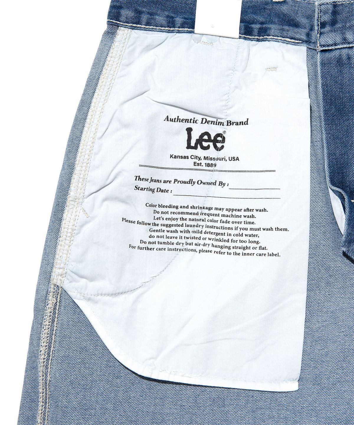 리(LEE) 베이직 데님 쇼츠 인디고 미듐