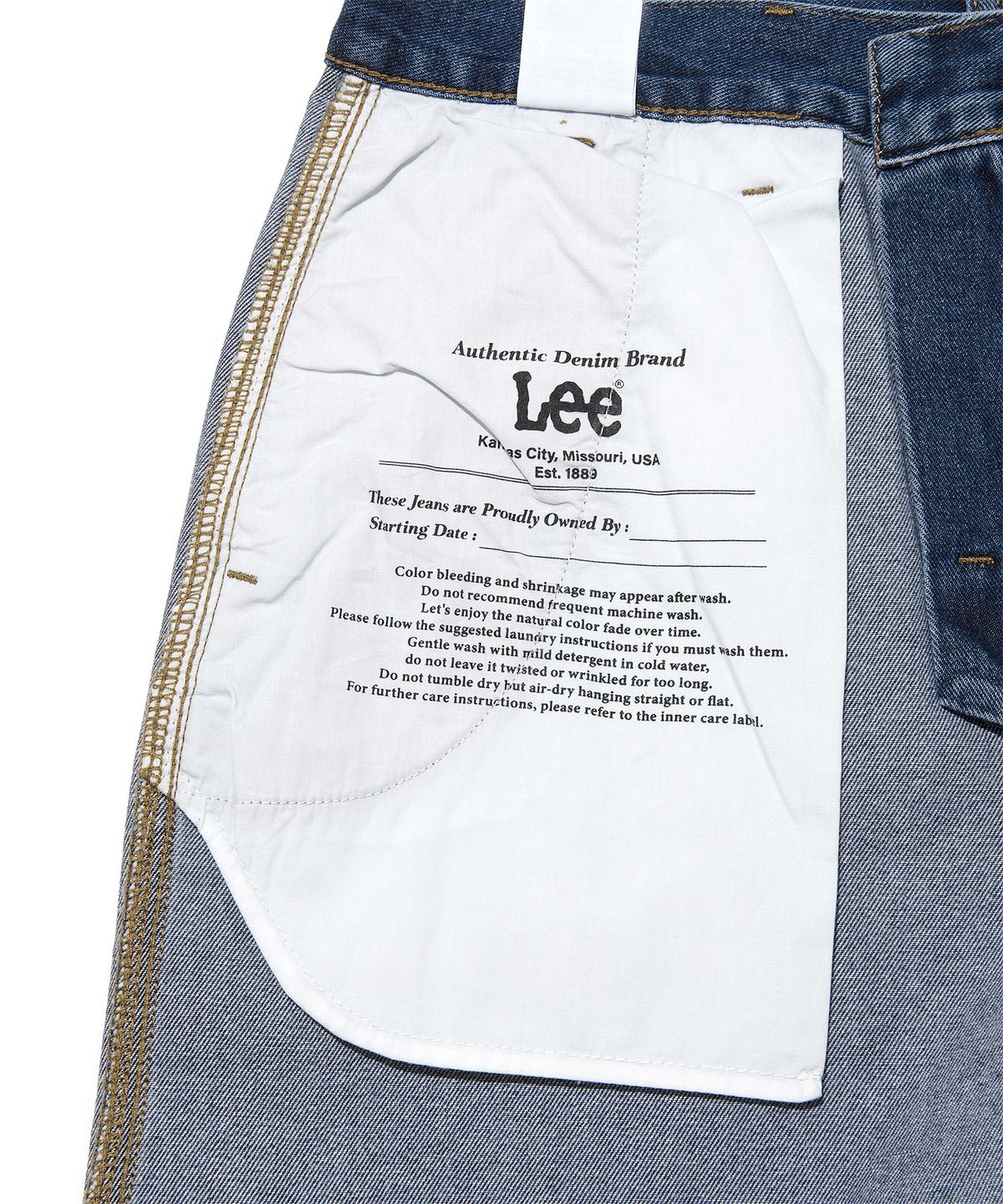 리(LEE) 베이직 데님 쇼츠 인디고 다크