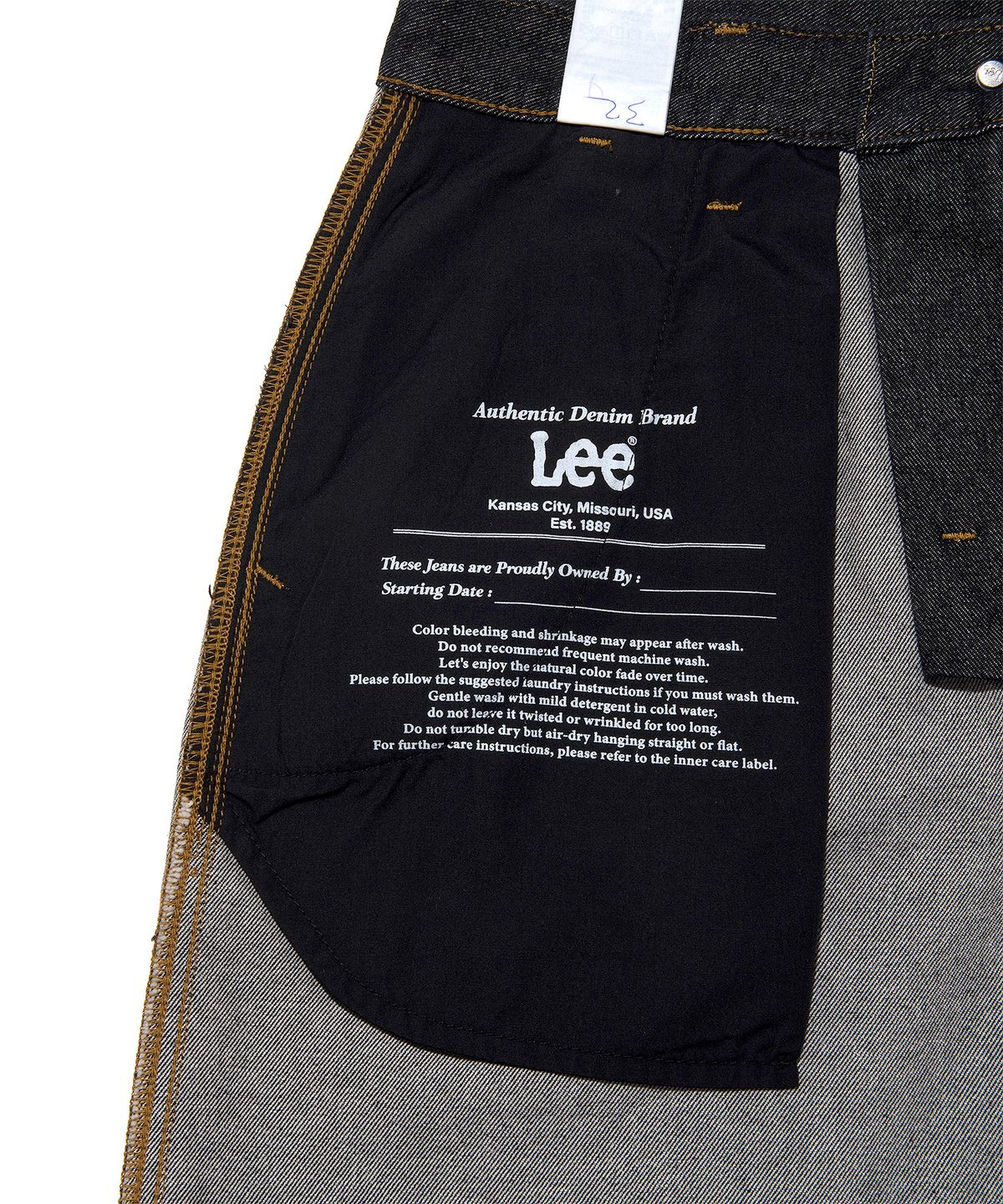 리(LEE) 베이직 데님 쇼츠 블랙 로우