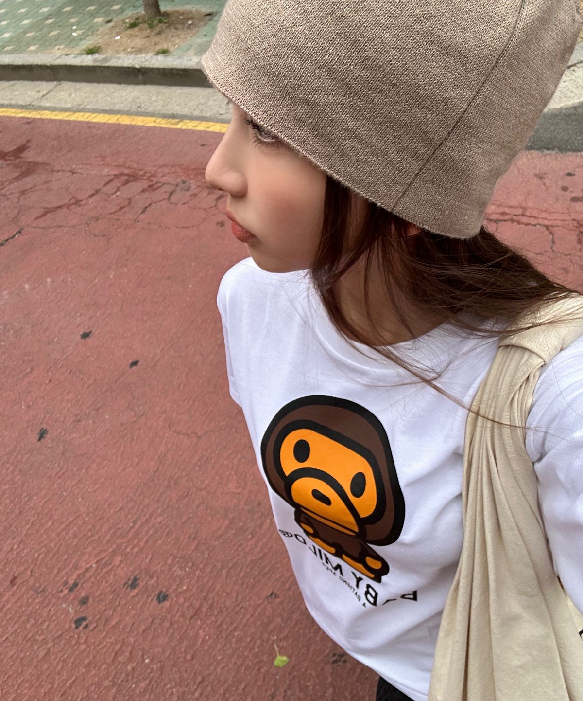 베이프(BAPE) 베이비 마일로 티셔츠(M) WHITE