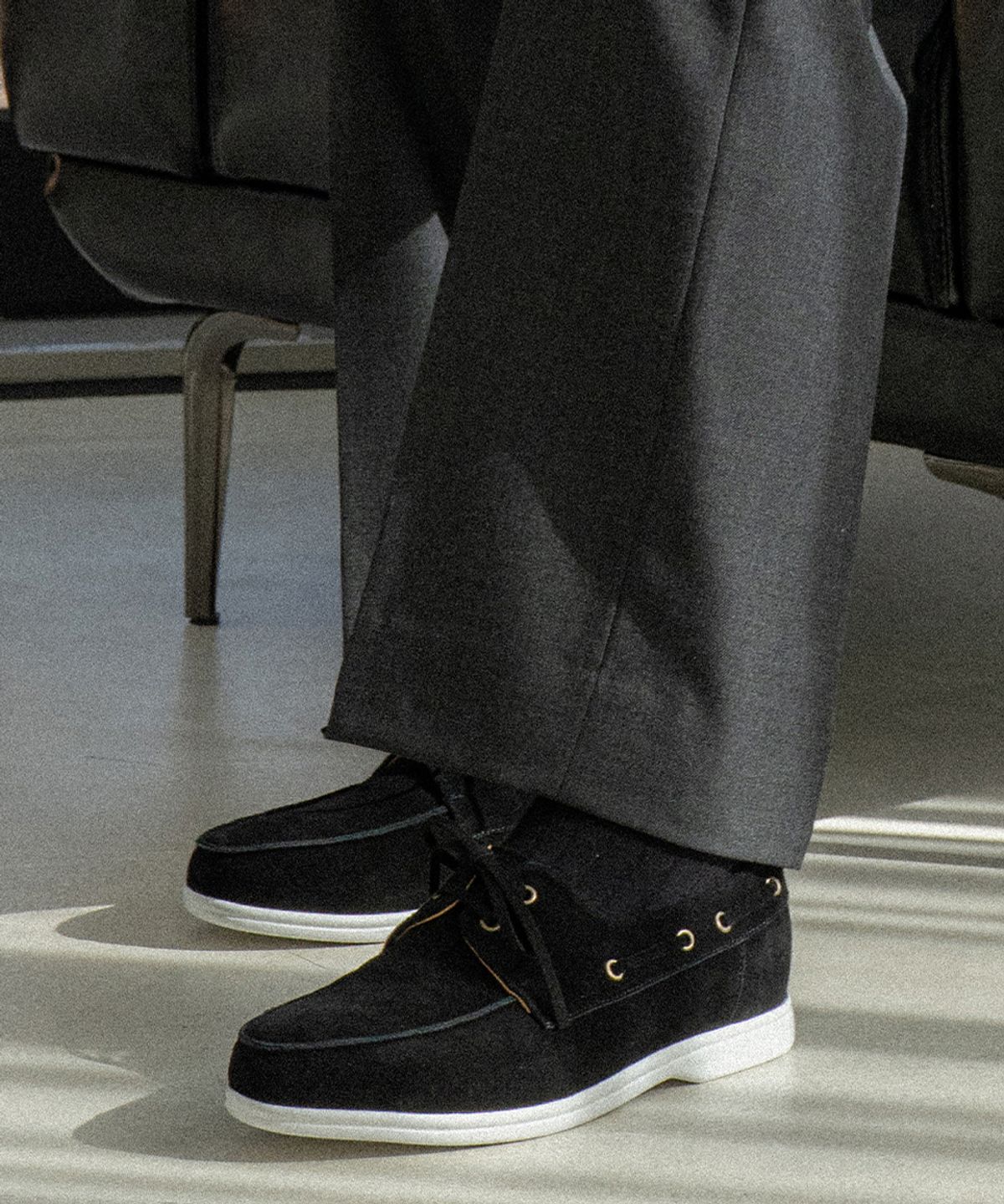 올클래식(ALLCLASSIC) ALC4407W 리조트 보트 슈즈_black suede