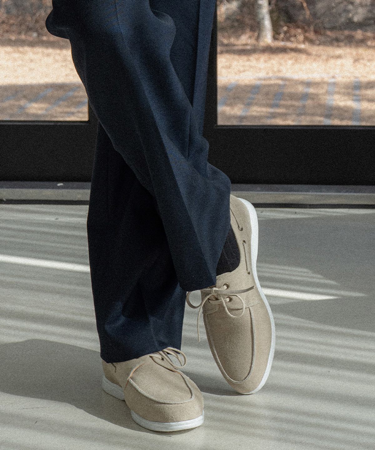 올클래식(ALLCLASSIC) ALC4407W 리조트 보트 슈즈_ivory suede