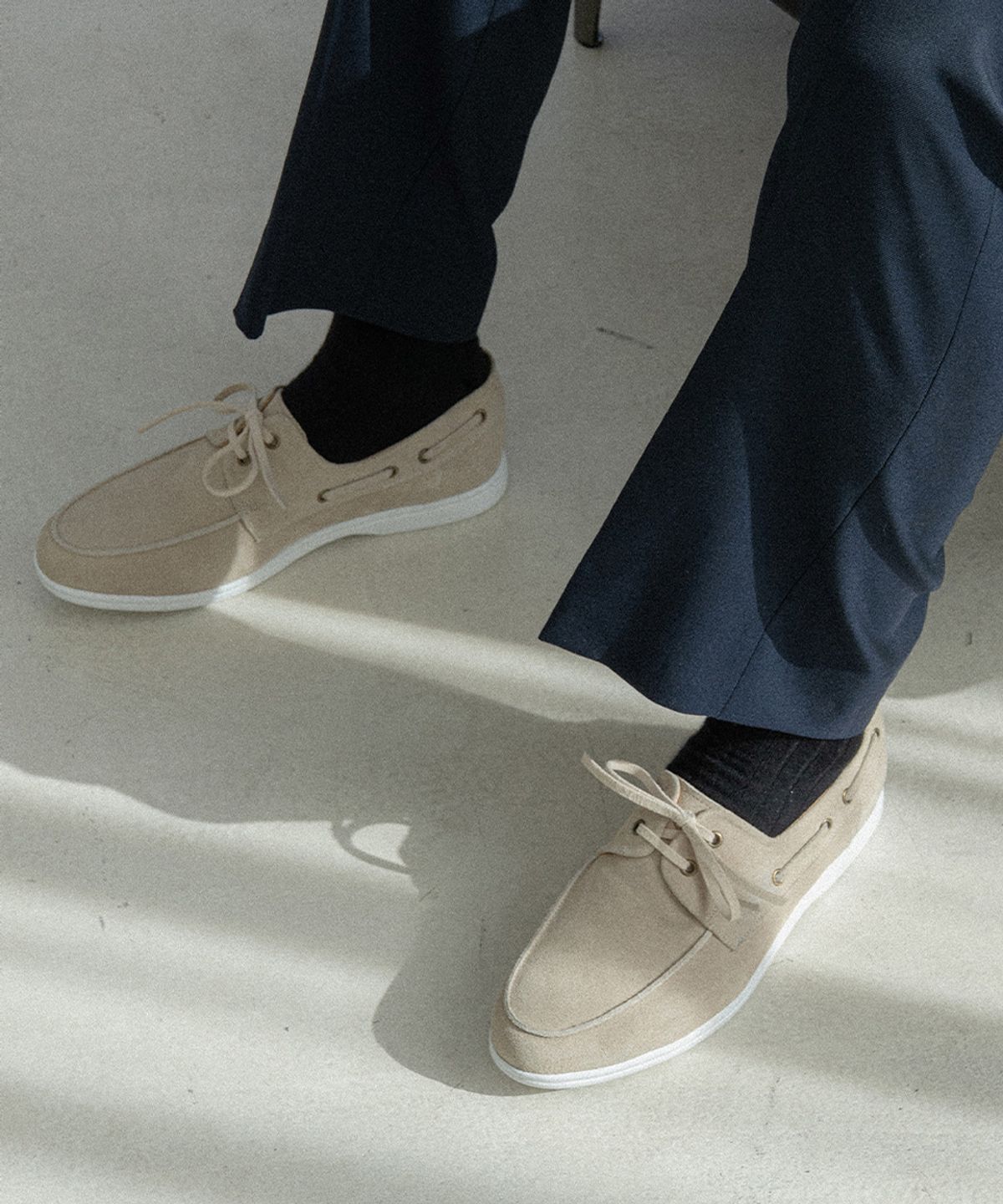 올클래식(ALLCLASSIC) ALC4407W 리조트 보트 슈즈_ivory suede