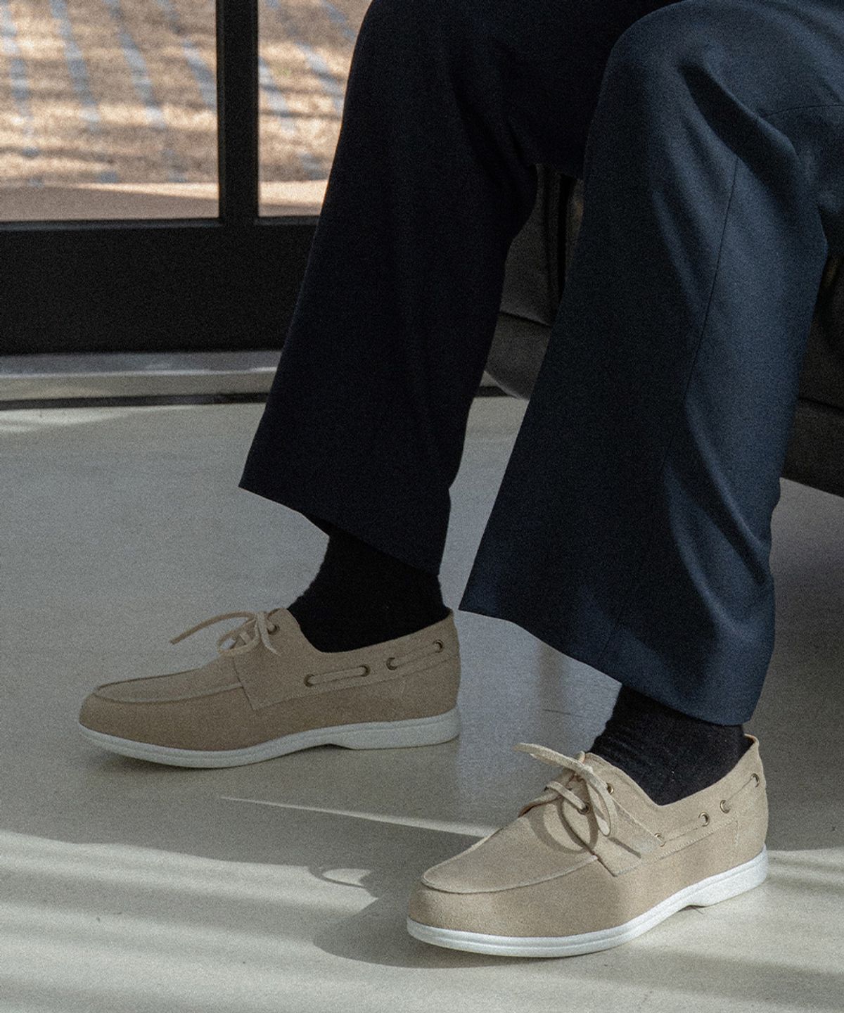 올클래식(ALLCLASSIC) ALC4407W 리조트 보트 슈즈_ivory suede