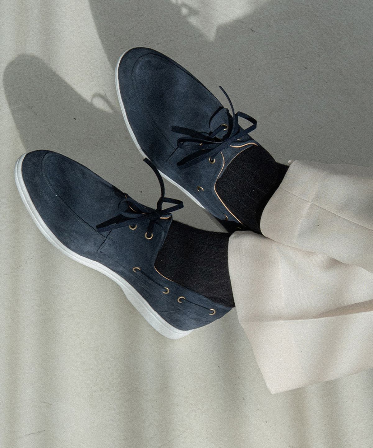 올클래식(ALLCLASSIC) ALC4407W 리조트 보트 슈즈_navy suede