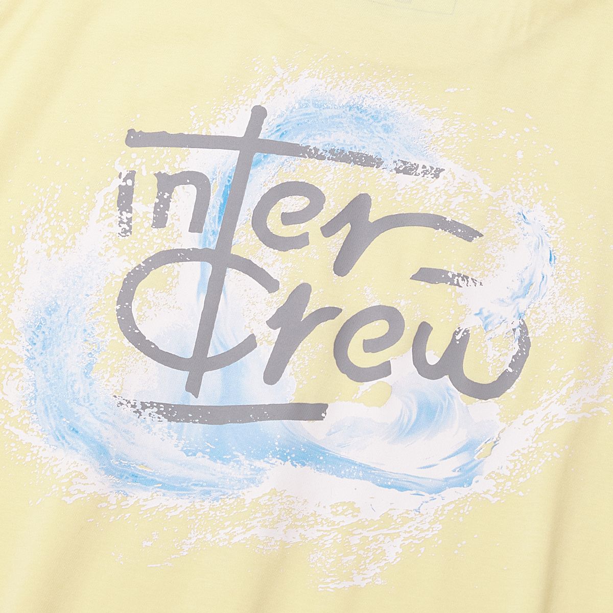 인터크루(INTERCREW) 디지털 로고 워터 믹스 반팔 티셔츠 옐로우 ITA2TR31AYE