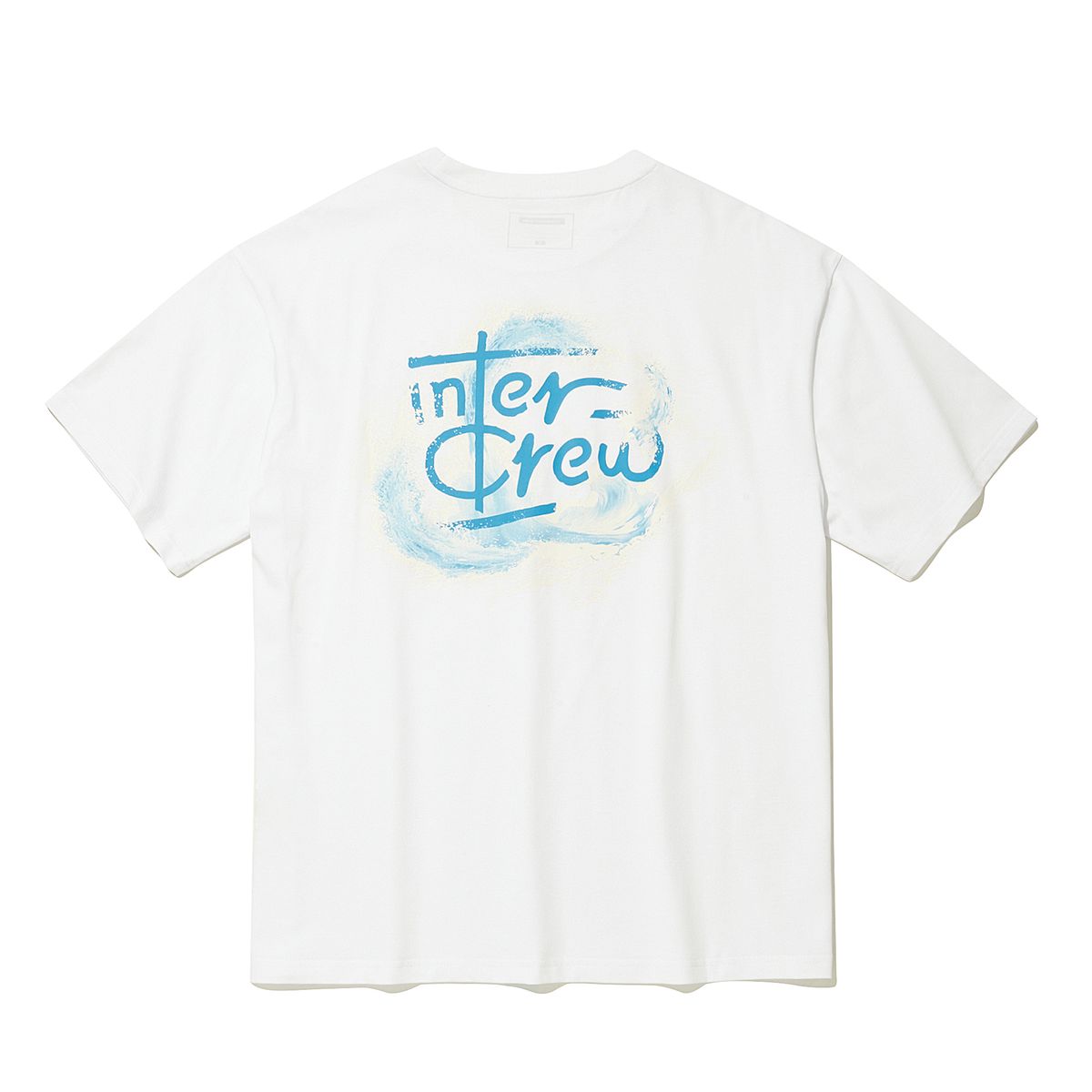 인터크루(INTERCREW) 디지털 로고 워터 믹스 반팔 티셔츠 화이트 ITA2TR31AWH