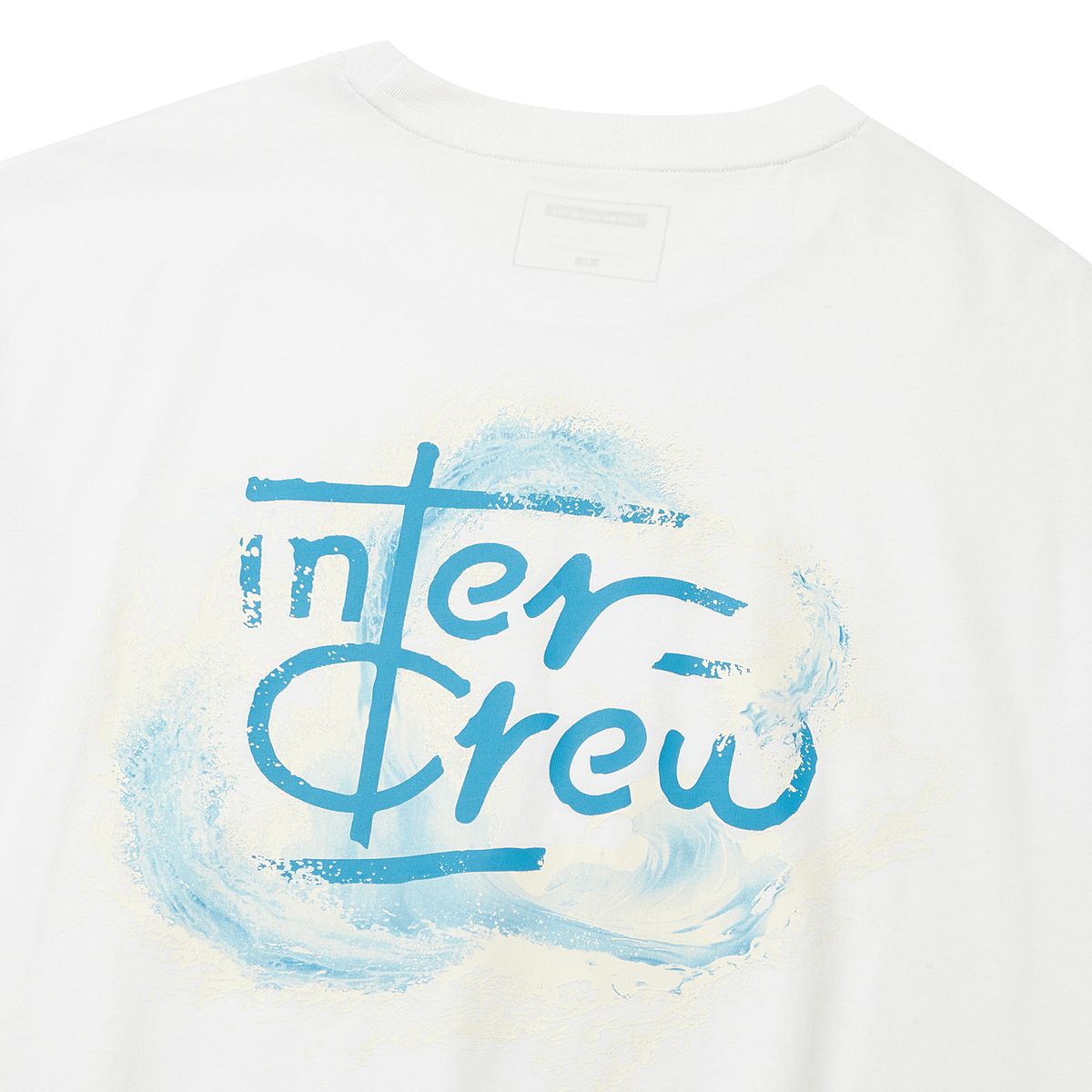 인터크루(INTERCREW) 디지털 로고 워터 믹스 반팔 티셔츠 화이트 ITA2TR31AWH
