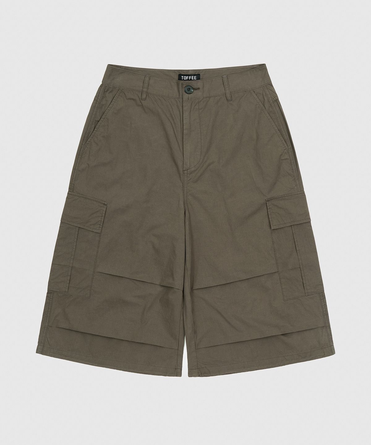 토피(TOFFEE) 백포켓 카고 버뮤다 팬츠 (KHAKI BROWN)
