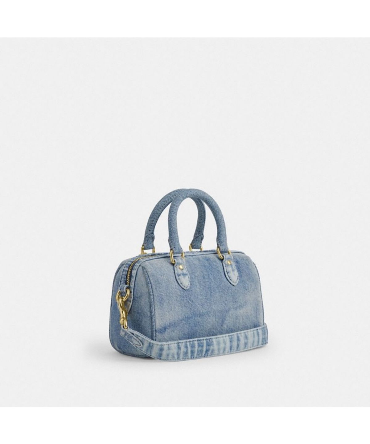 코치(COACH) 미니 로완 크로스바디 백 인 러브드 데님 위드 참 CDY30 IMNIM