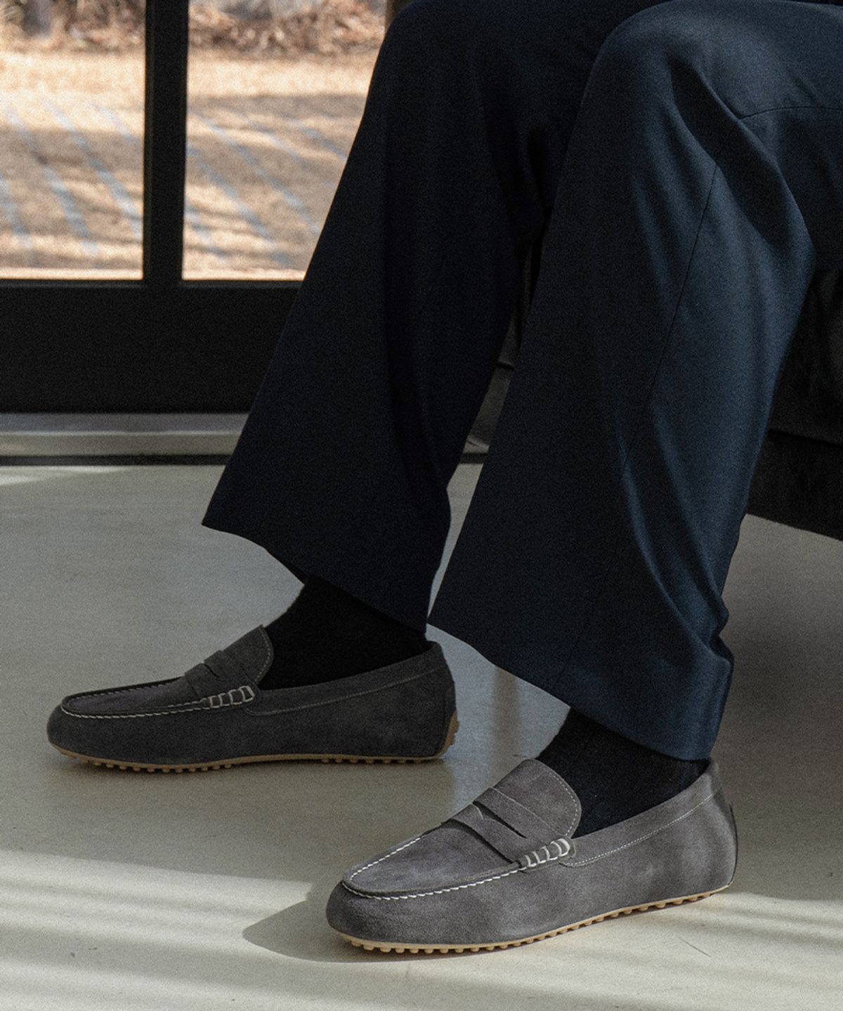 올클래식(ALLCLASSIC) ALC600 페니 드라이빙 슈즈_gray suede